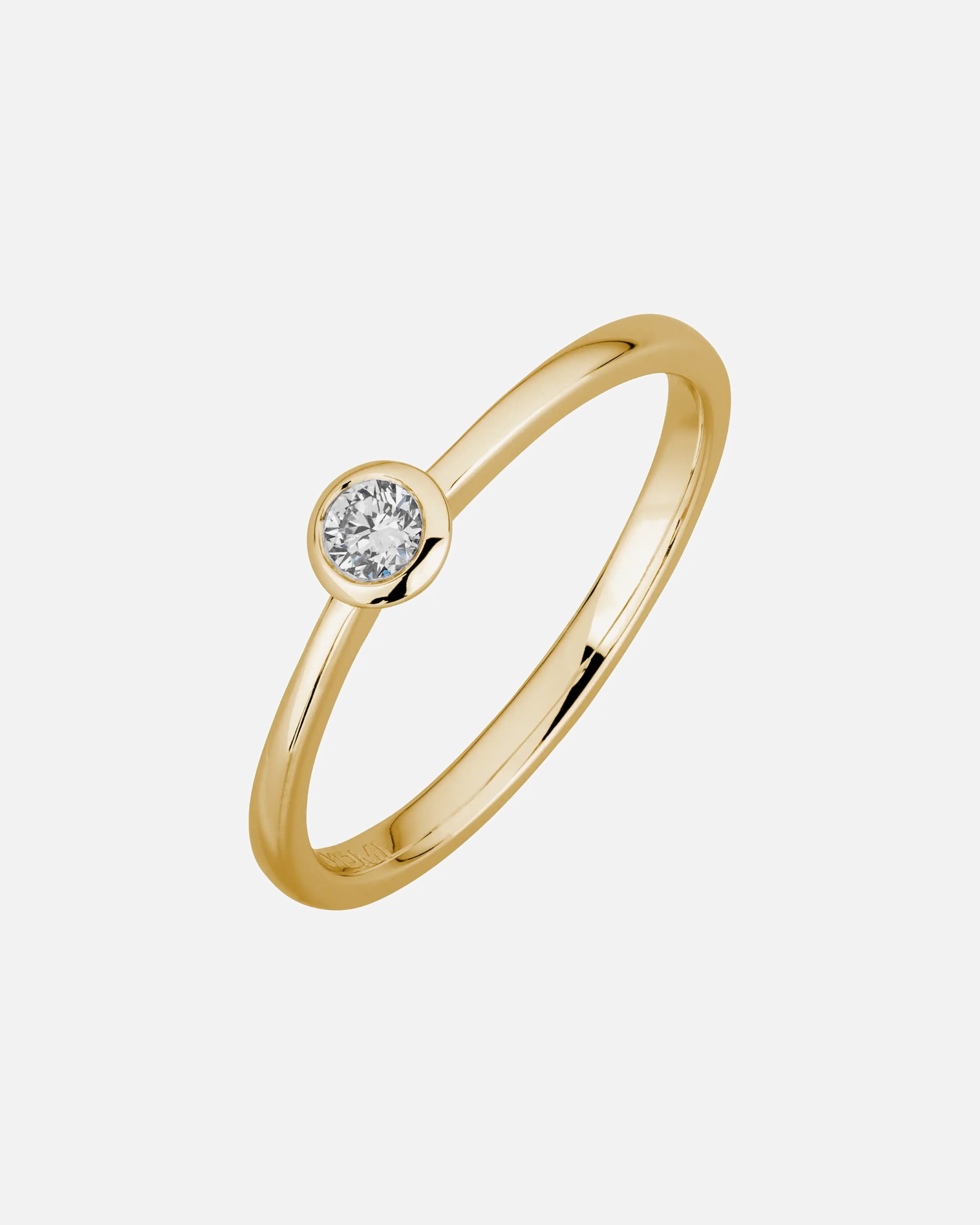 Ring für Weiblich Lyomi Default Brand Line Ring 585/- Gold Diamant Lab Grown weiß 0,10ct. 060 (19,1)