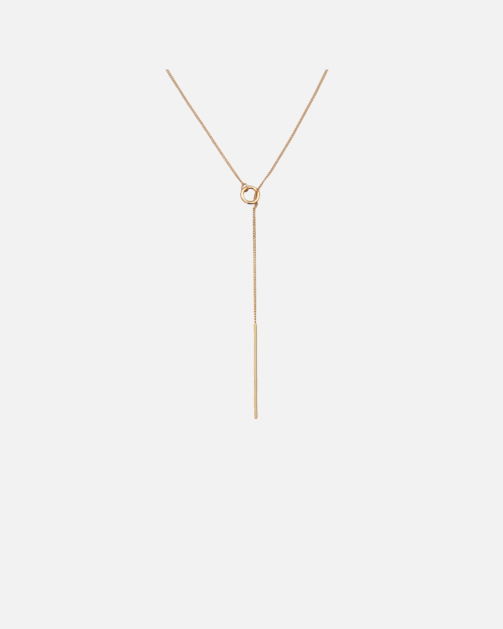 Halskette für Weiblich Elli PREMIUM Y-Kette Stab 375 Gelbgold verstellbar 45