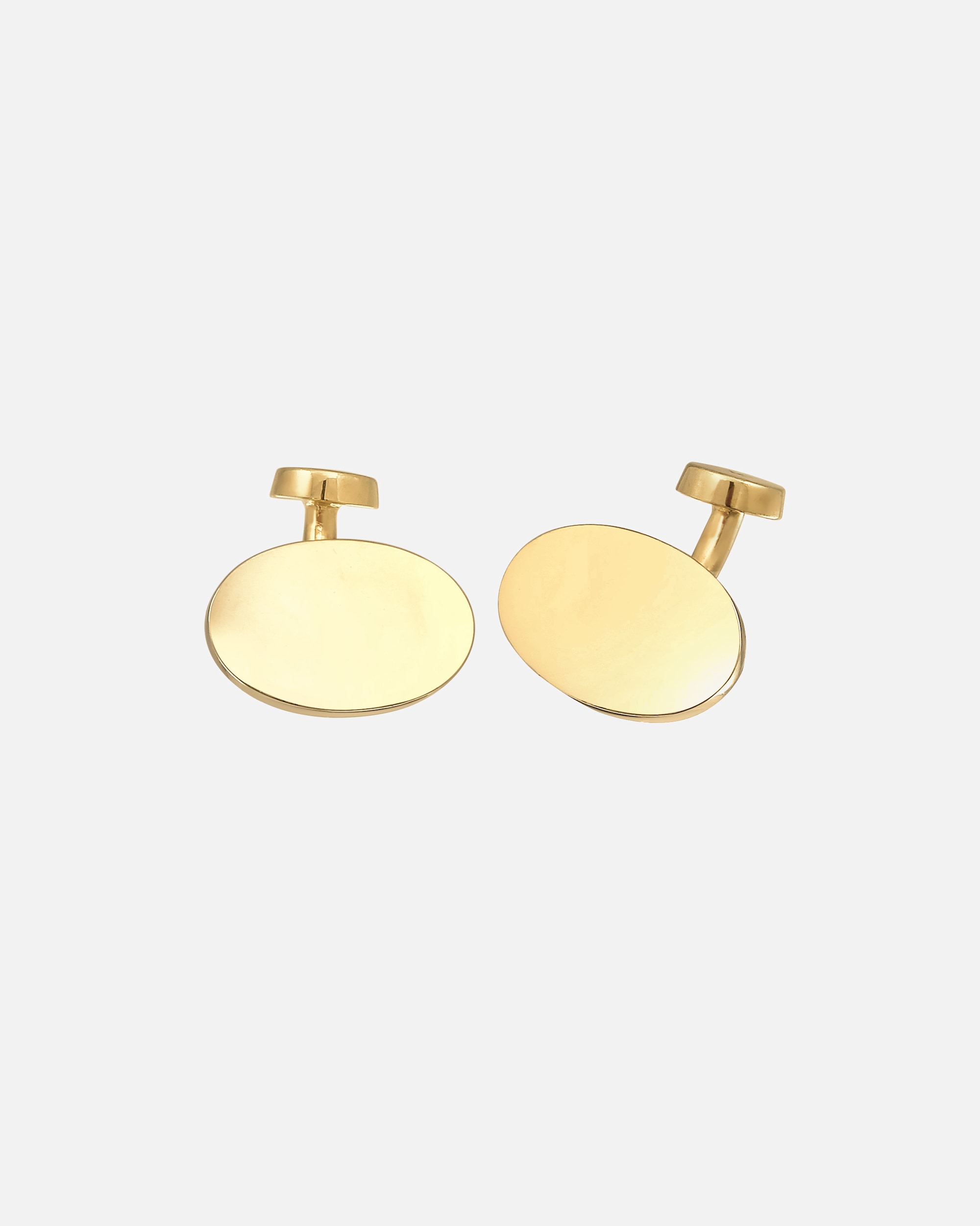 Manschettenknöpfe für Männlich KUZZOI Oval Plättchen Poliert Elegant 925 Silber 1 Stück
