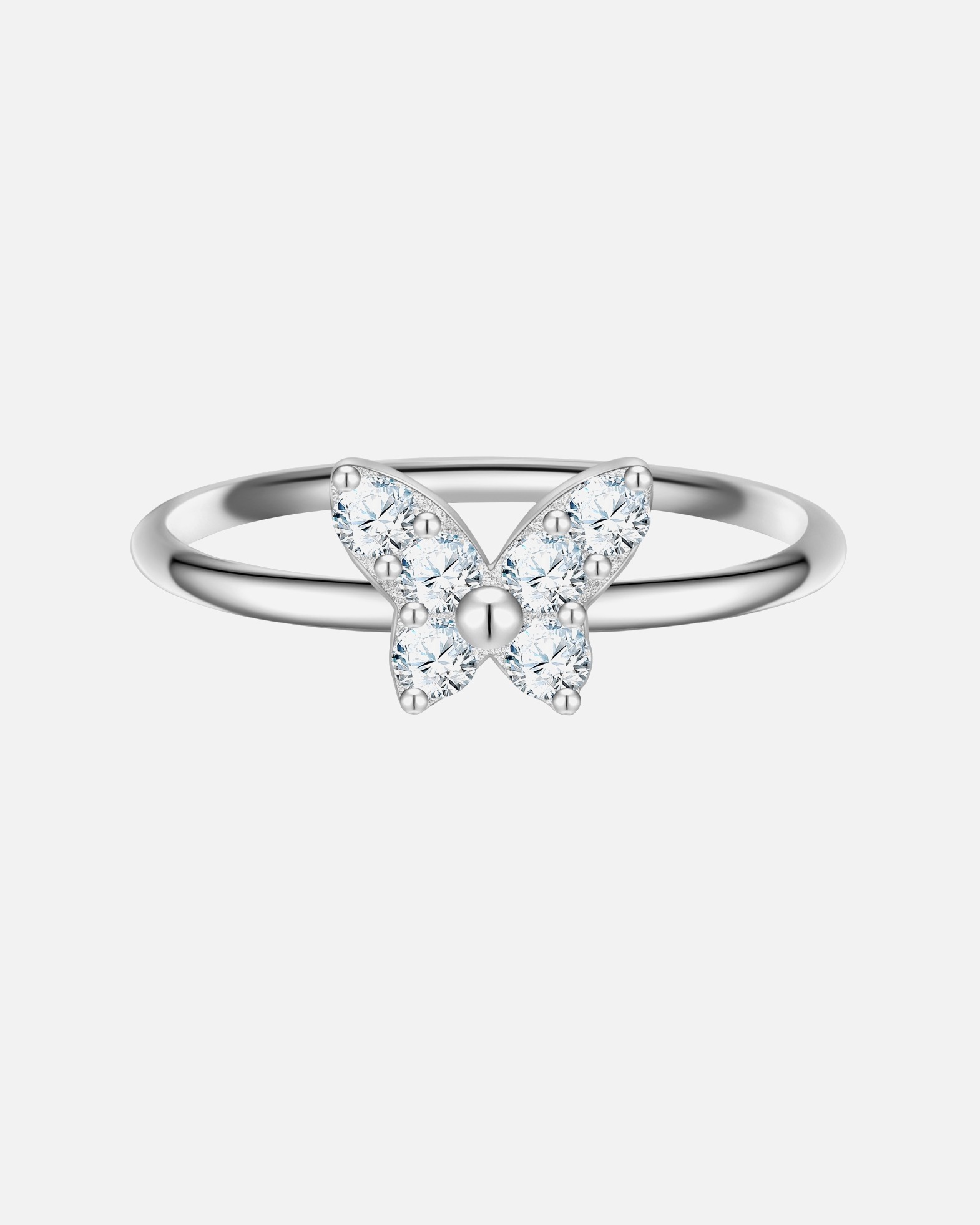 Ring für Weiblich Glanzstücke München Ring Sterling Silber Zirkonia weiß 48