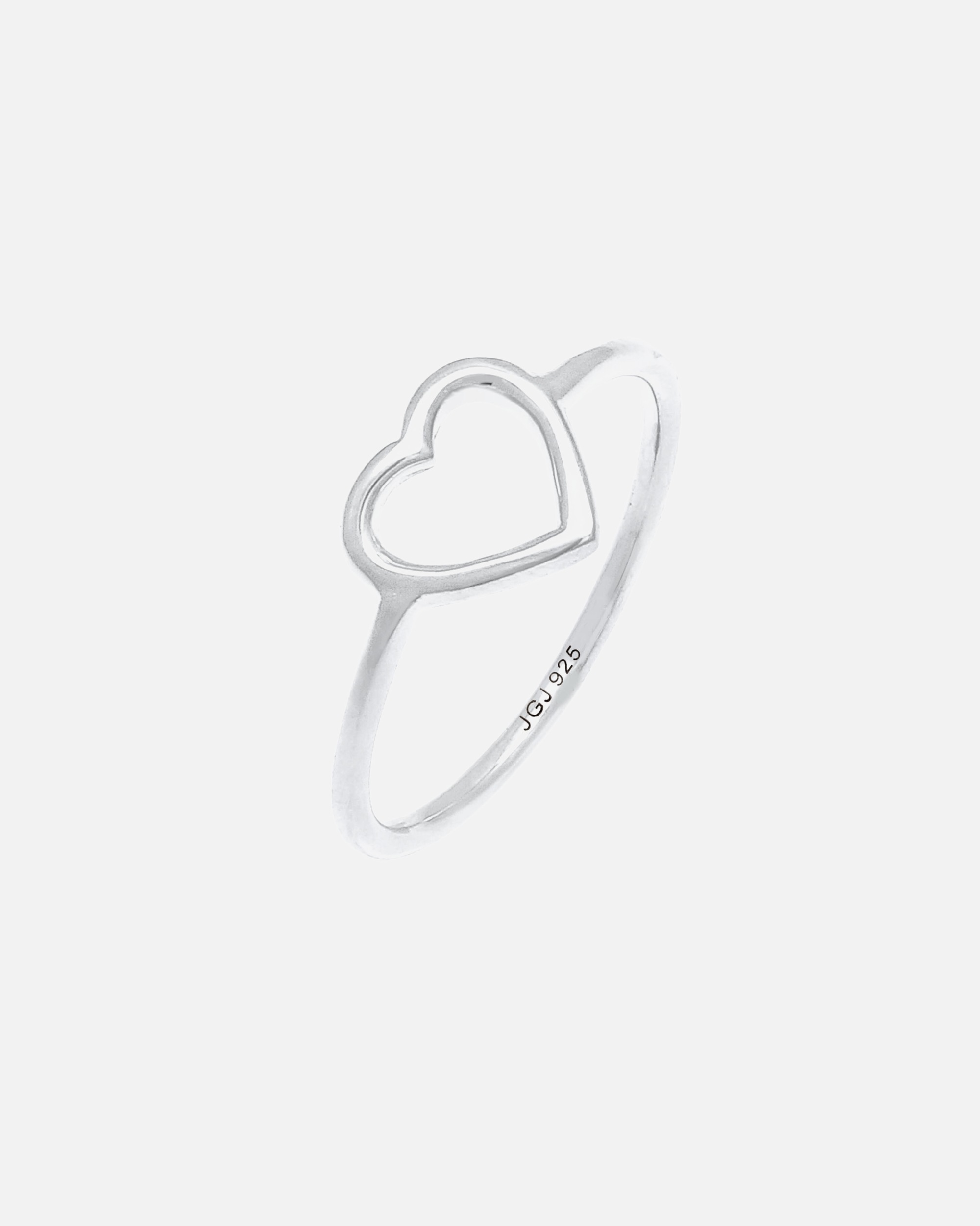 Ring für Weiblich Elli Herz Cut Out Design Filigran 925 Sterling Silber 54