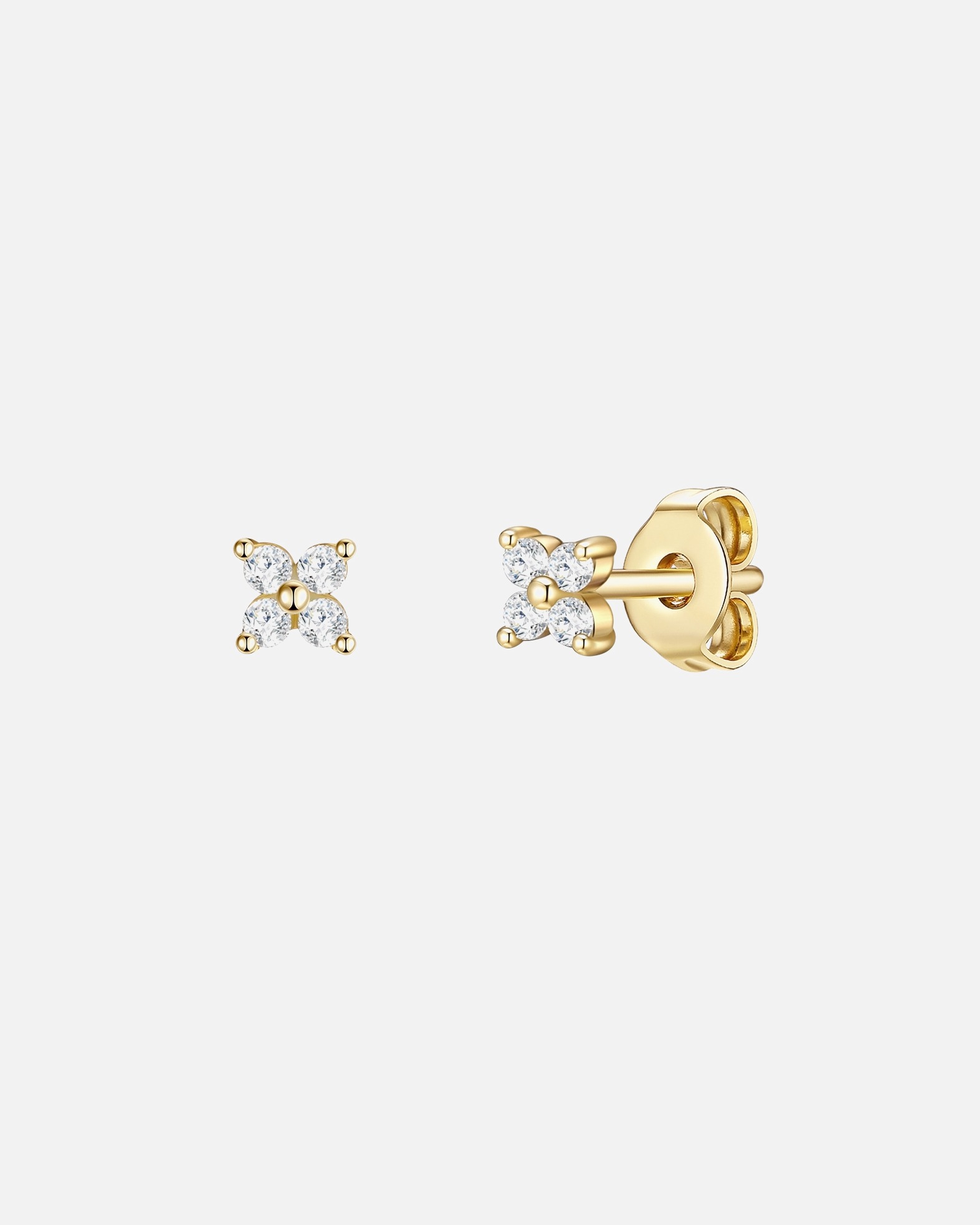 Ohrringe für Weiblich Glanzstücke München Ohrstecker Sterling Silber Zirkonia in Gelbgold 1 Stück