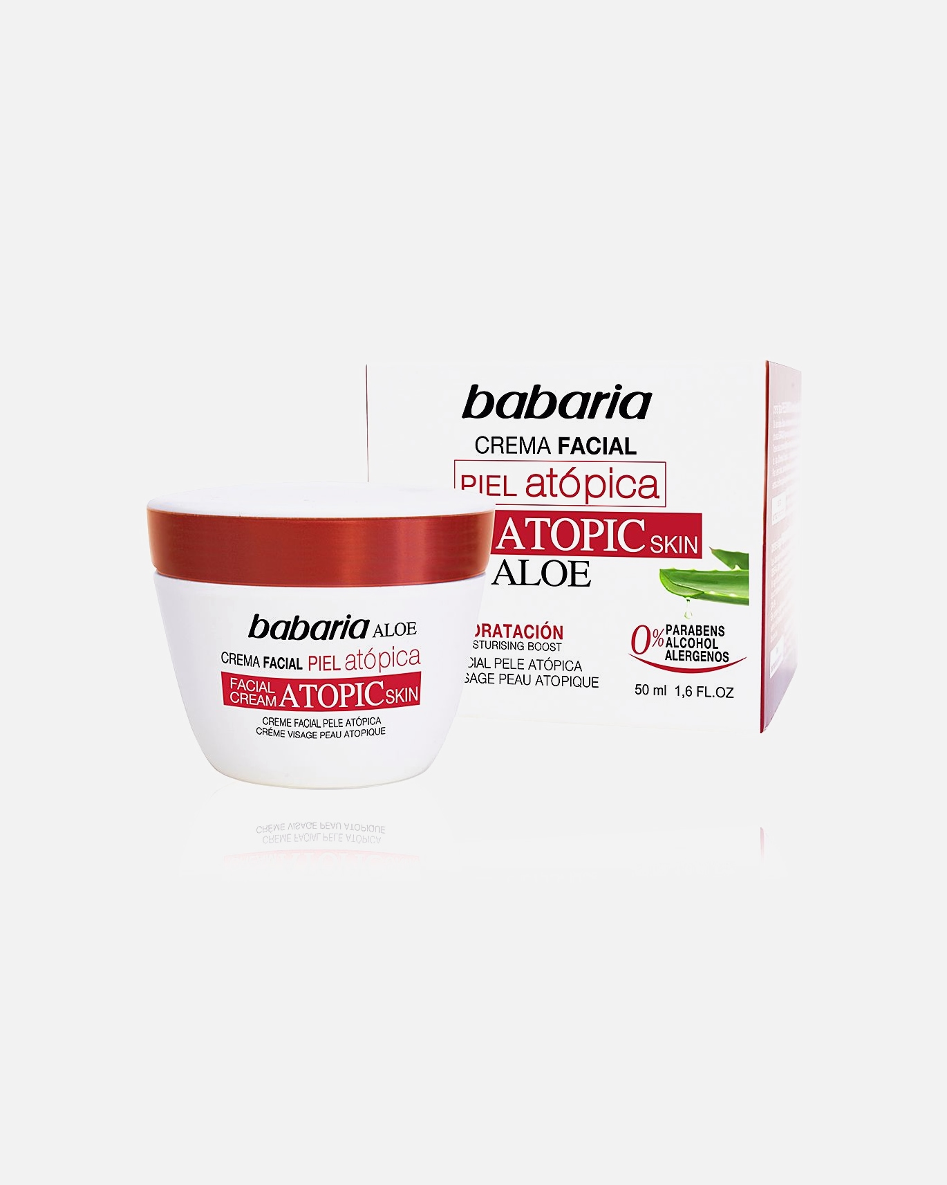 Gesichtscreme für Unisex Babaria ATOPISCHE HAUT Aloe Vera Gesichtscreme 0% 50 ml
