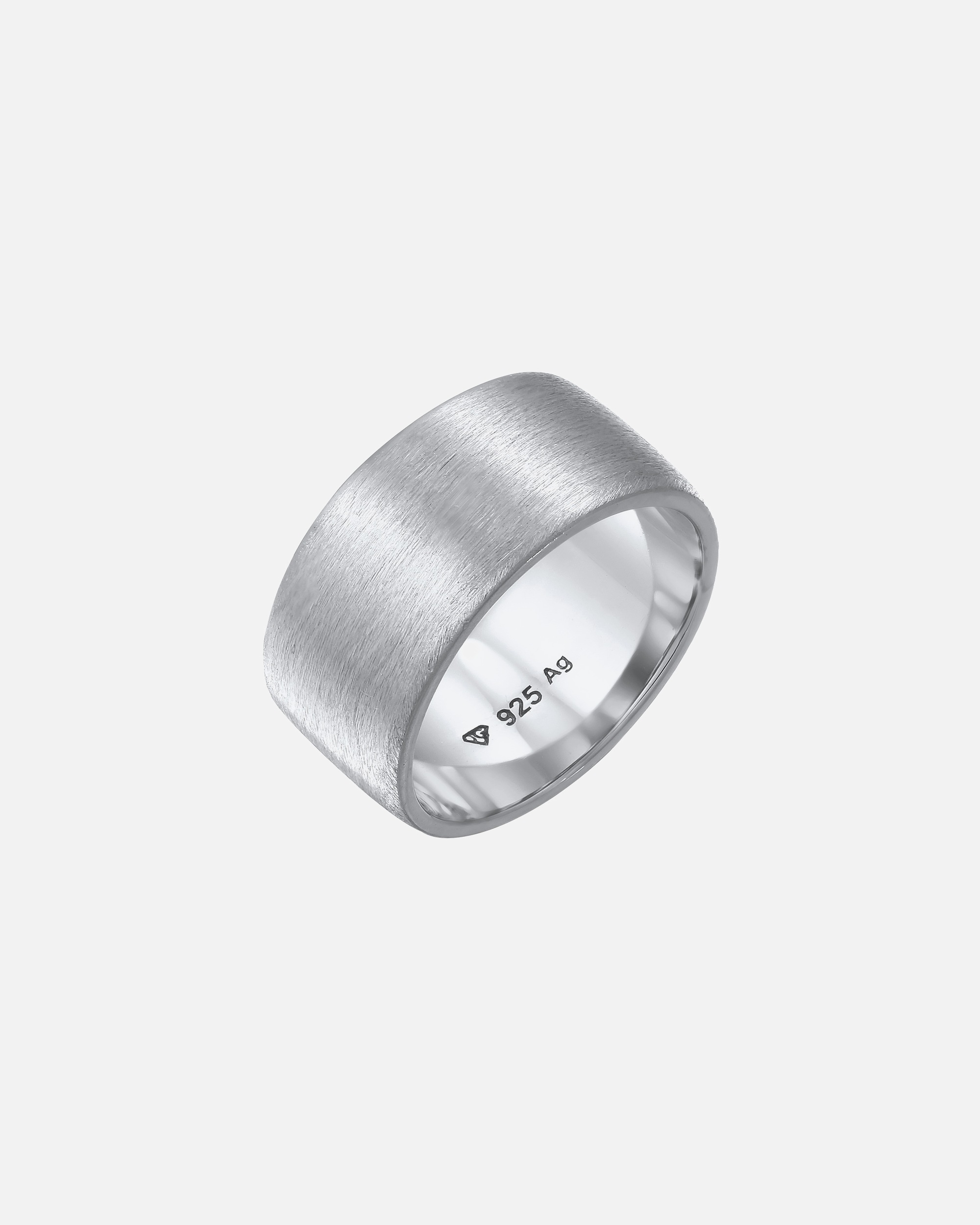 Ring für Weiblich Elli Bandring Breit Matt Gebürstet Basic 925 Silber 56