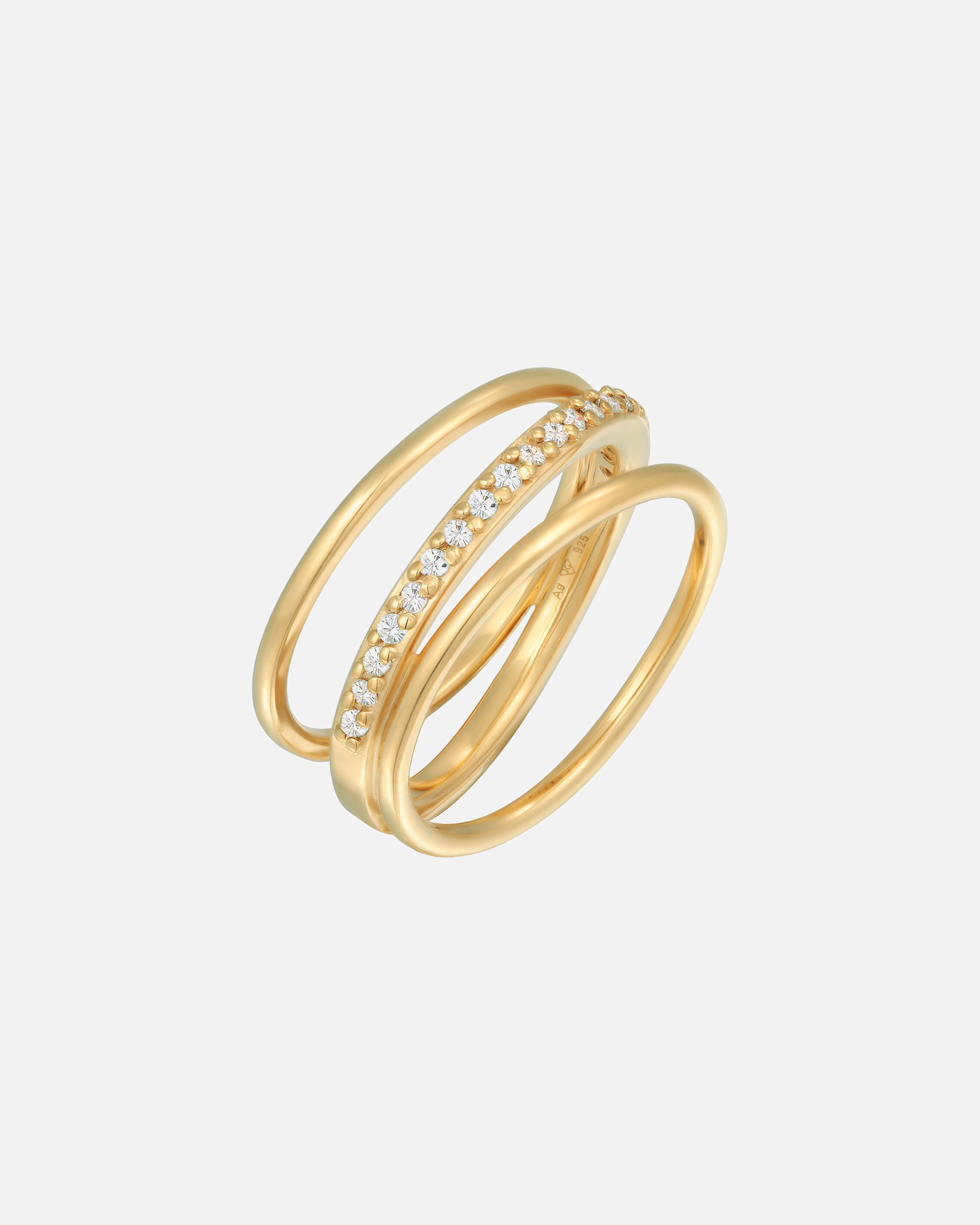 Ring für Weiblich Elli Wickelring Zirkonia 925 Silber 52