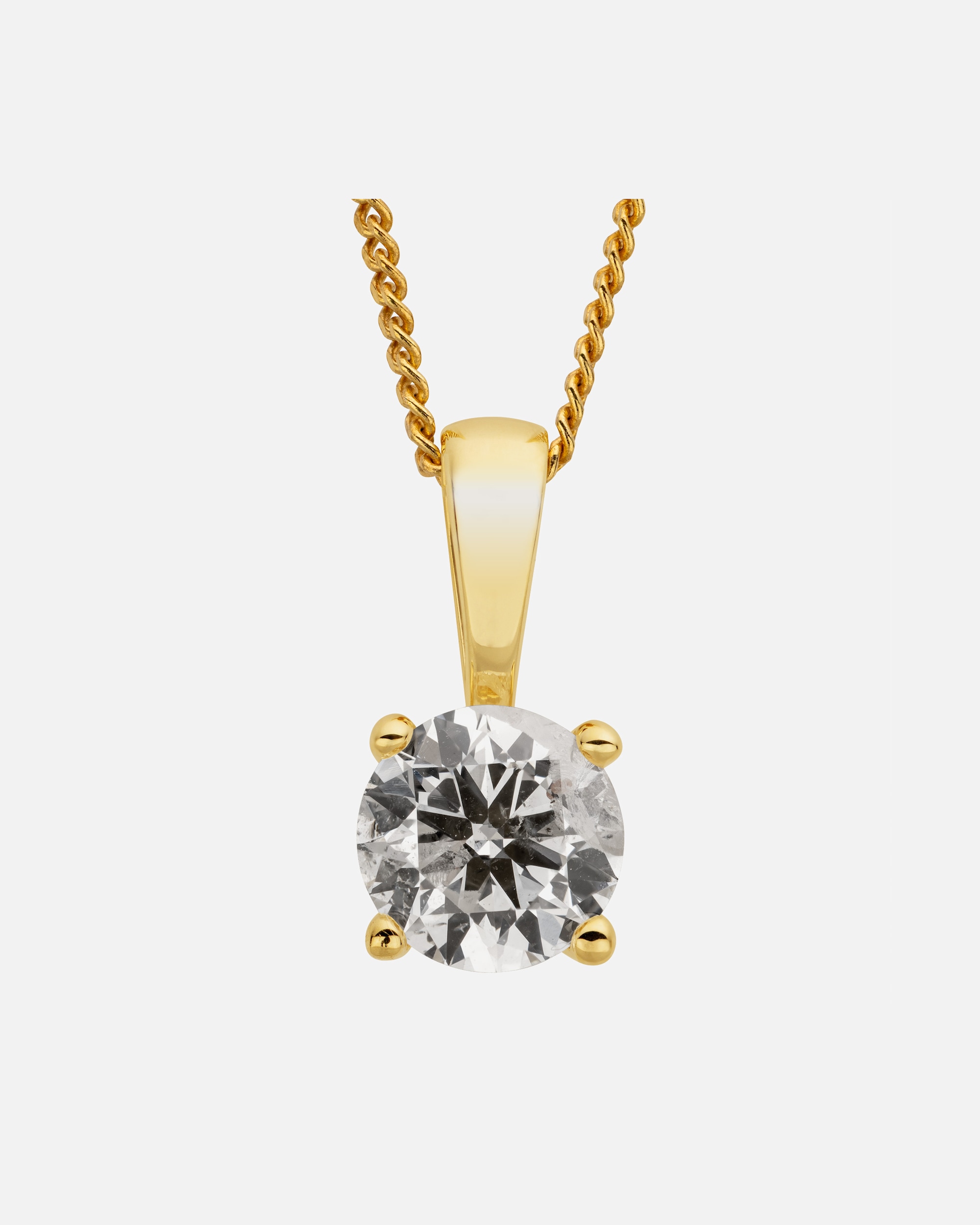 Halskette für Weiblich Orolino Anhänger mit Kette 585/- Gold Brillant weiß 0,50ct. gelb vergoldet