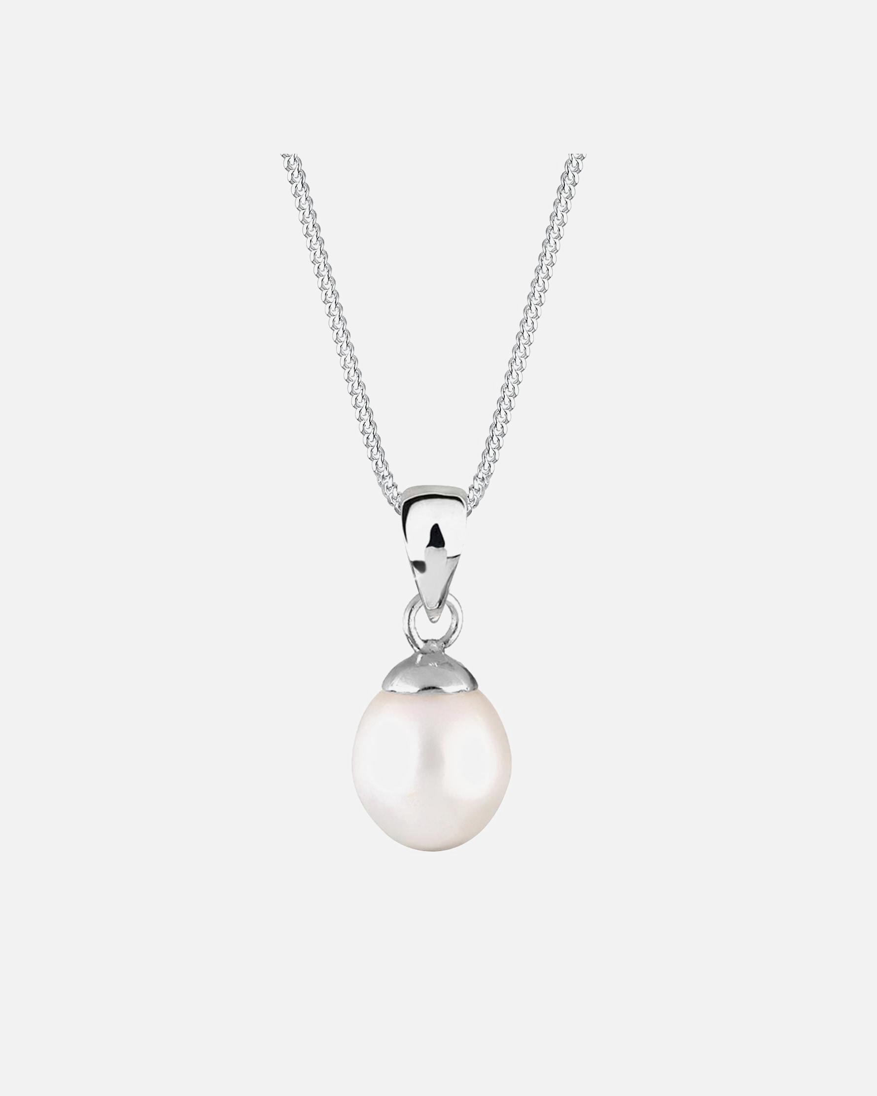 Halskette für Weiblich Elli Süßwasserzuchtperle Tropfen 925 Sterling Silber 1 Stück