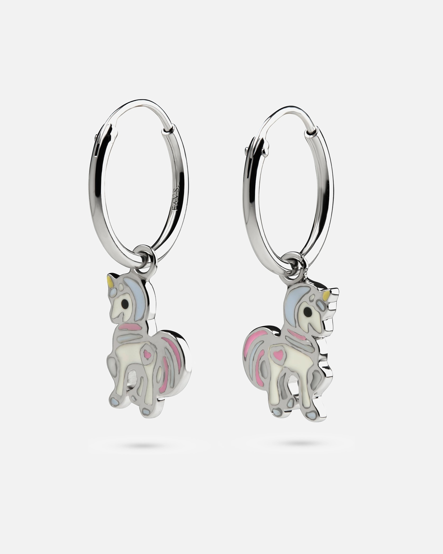Ohrringe für Weiblich FAVS Little Friends Creolen 925er Silber, Emaille 1 Stück