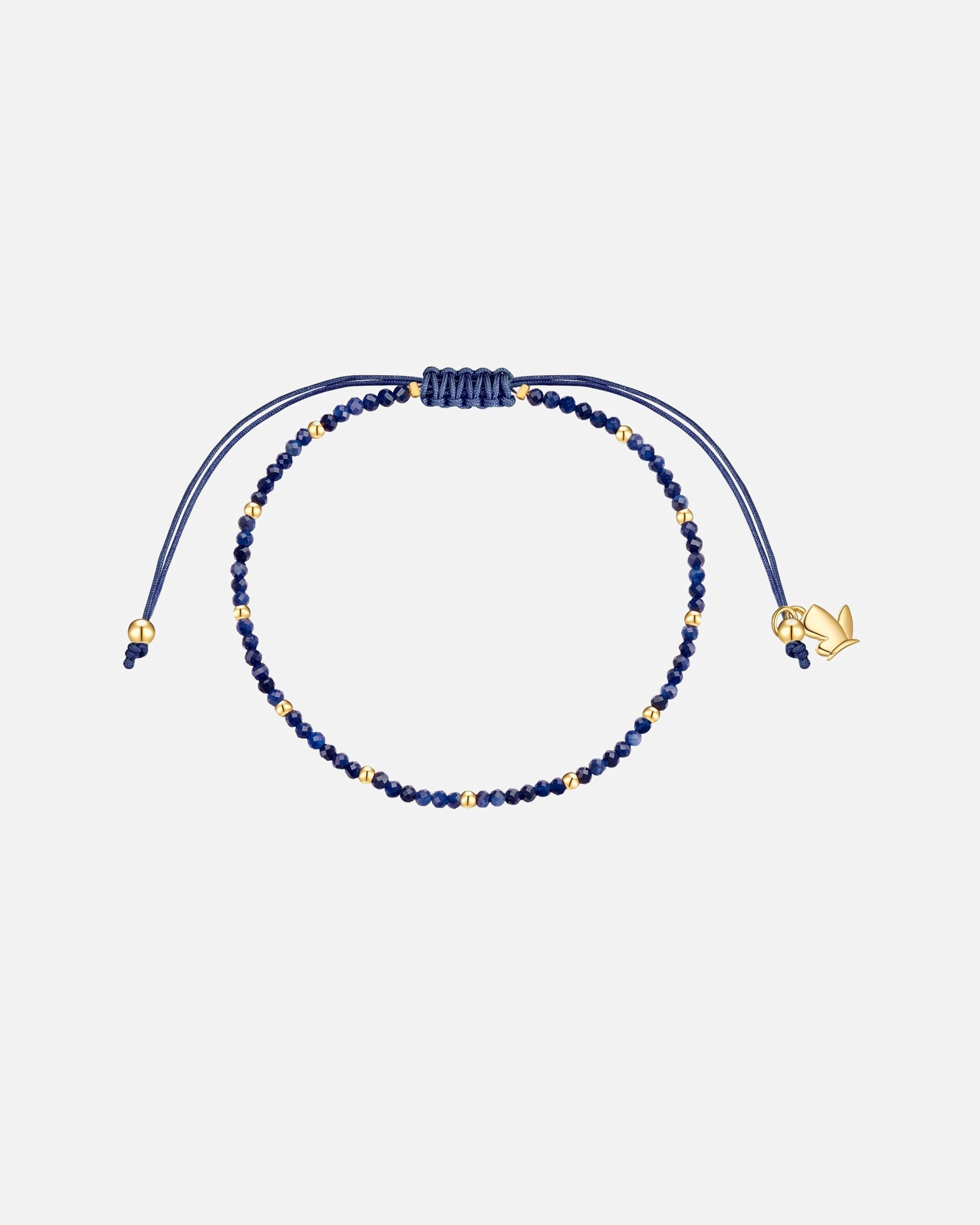 Armband für Weiblich Glanzstücke München Armband aus Edelstahl in Gelbgold mit Saphir 15,0 - 22,0 cm, flexibel einstellbar