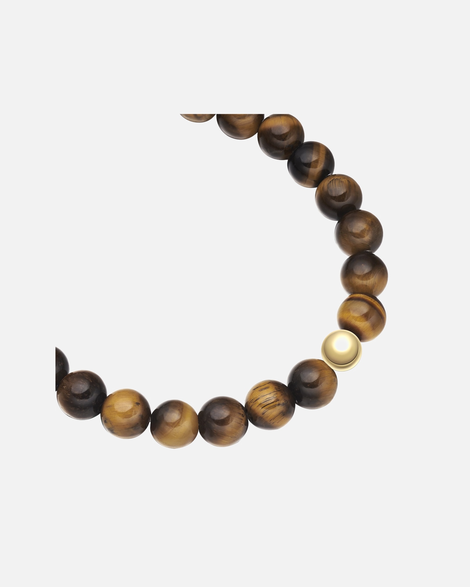 Armband für Männlich True Rebels Armband aus Edelstahl in gelbgold mit Tigerauge 19,0 cm