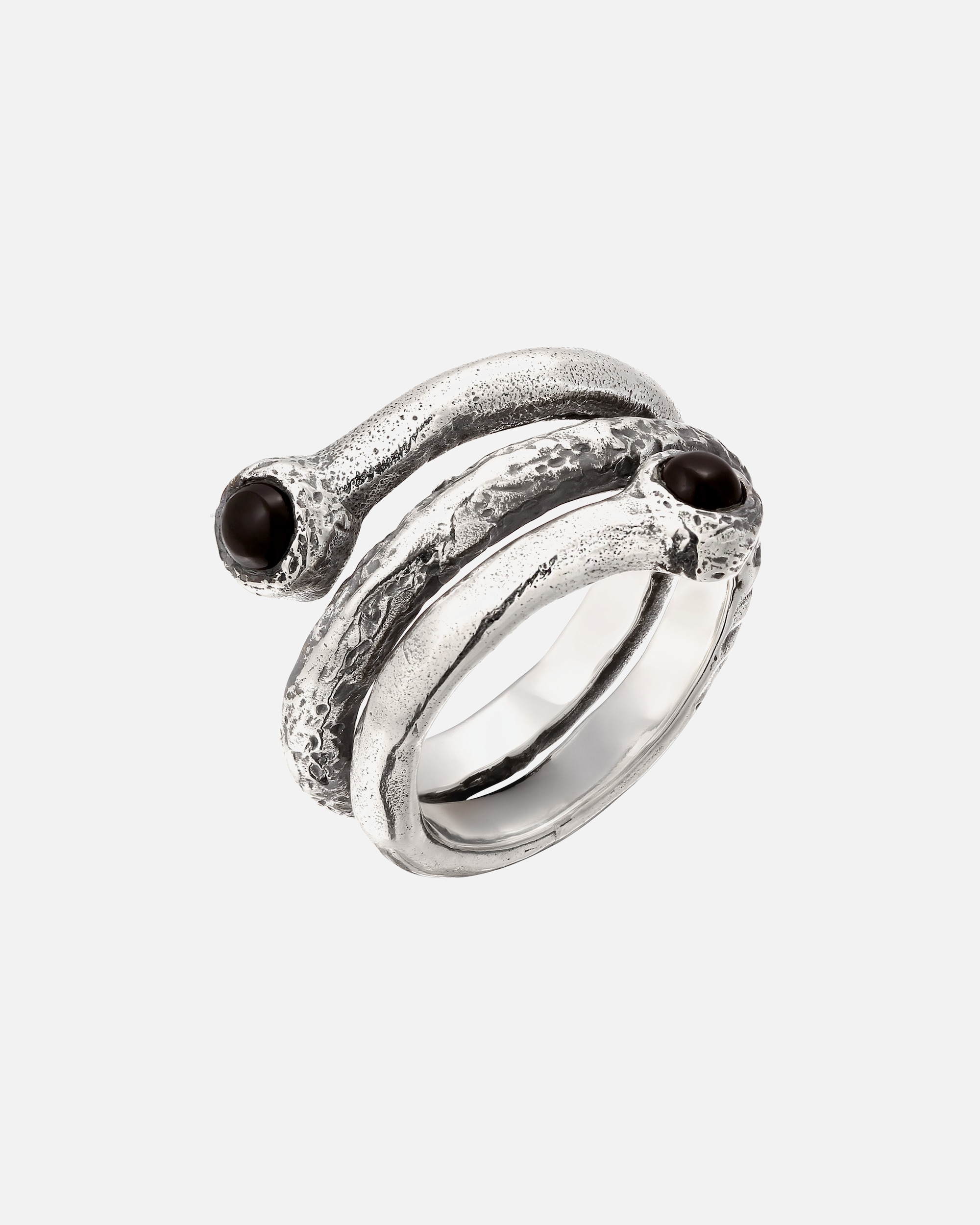Ring für Männlich Haze & Glory Default Brand Line Onyx Schwarz 925 Sterling Silver 1 Stück