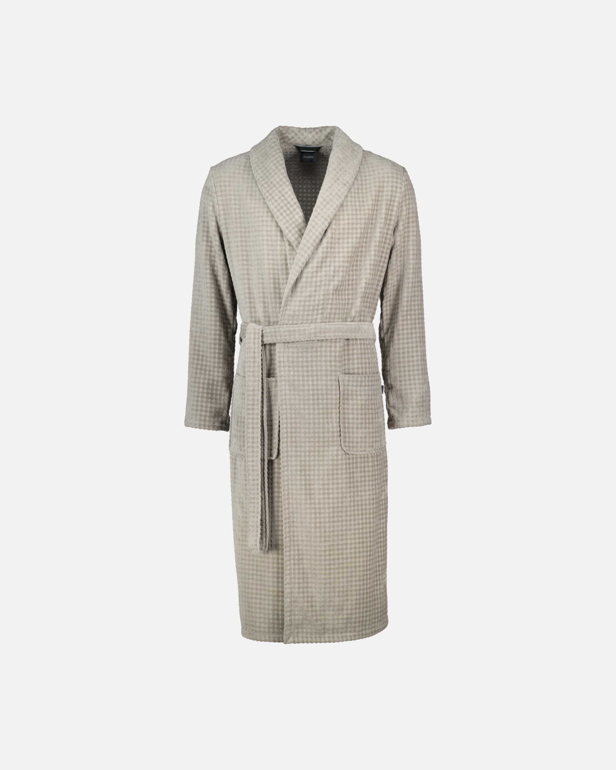 Bademantel für Unisex Cawö Cawö Bademäntel Herren Schalkragen Waffelpiqué 6508 graphit - 779 1 Stück