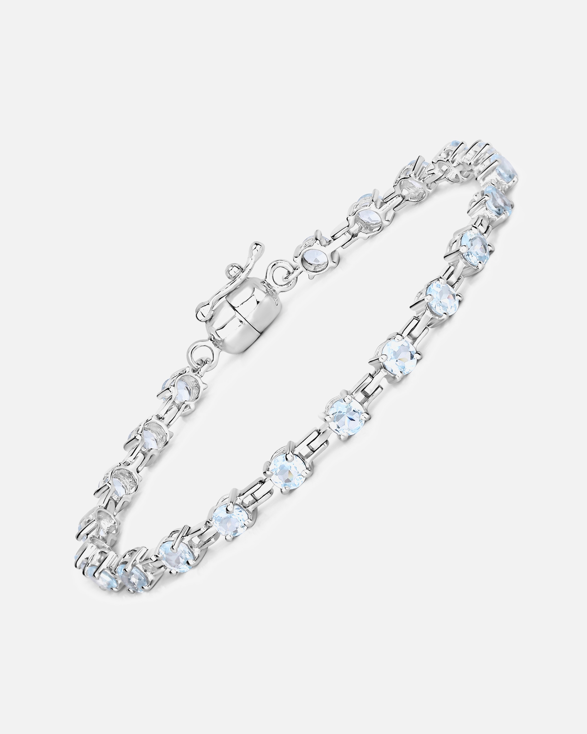 Armband für Weiblich Vira Jewels Armband 925/- Sterling Silber Blautopas beh. 6,3ct. weiß