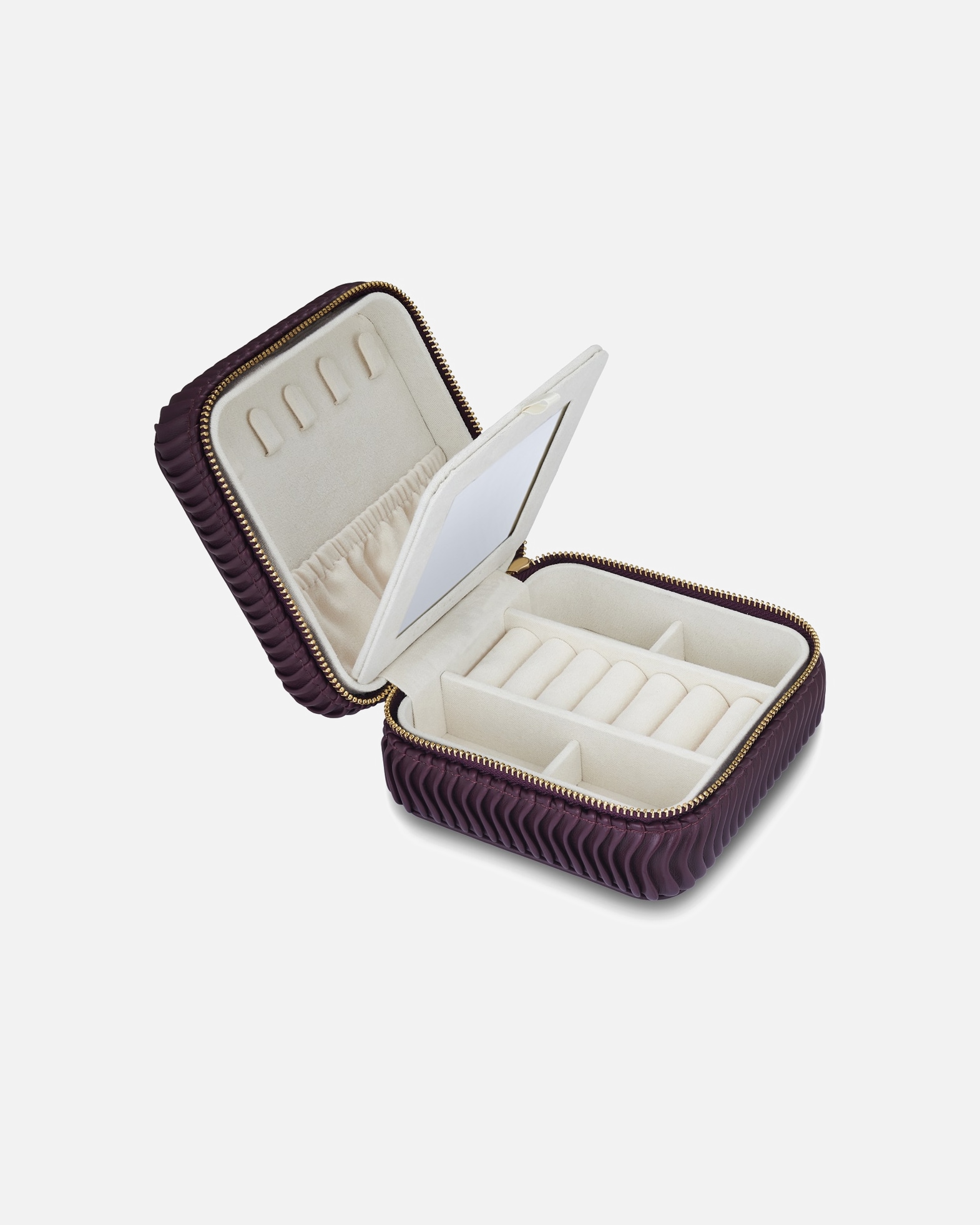 Tasche für Weiblich Glanzstücke München Reisetäschchen aus Kunstleder in bordeaux 11,5 cm