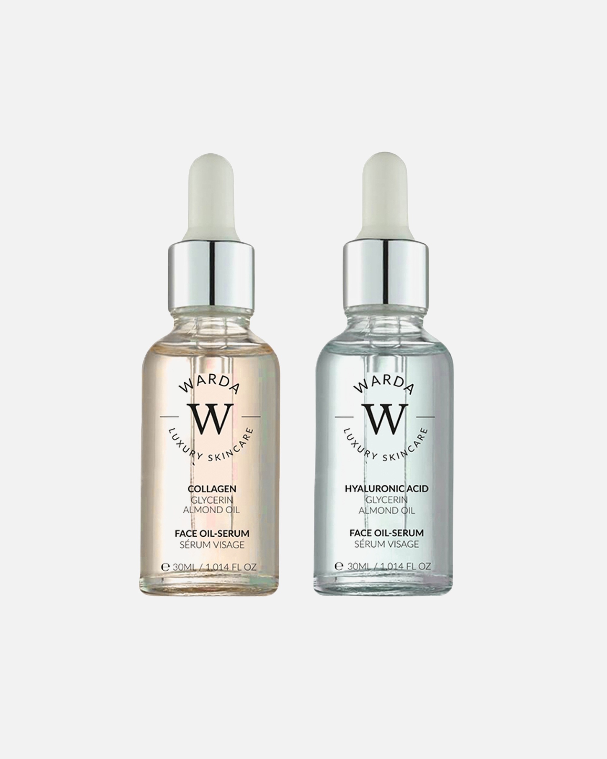 Gesichtspflegeset für Weiblich WARDA LUXURY SKINCARE Hydration & Lifting Duo Hyaluronsäure-Ölserum + Kollagen-Ölserum 1 Stück