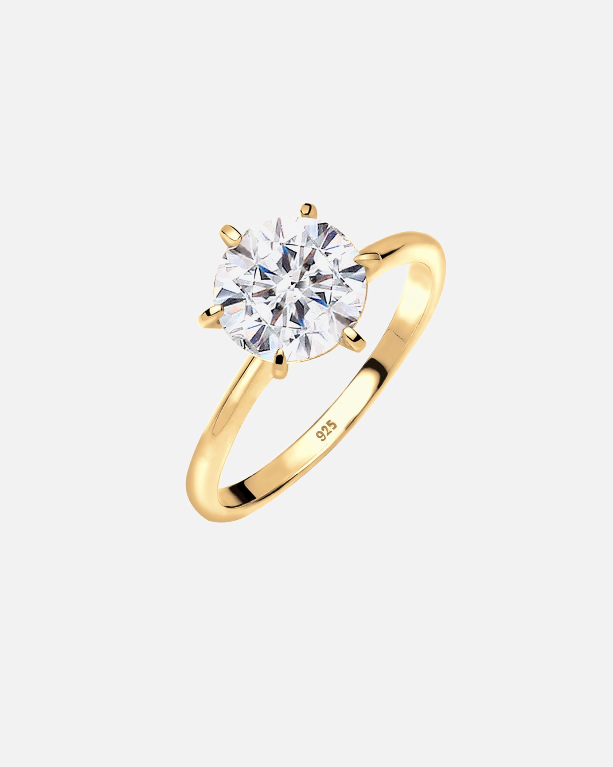 Ring für Weiblich Elli Verlobungsring Weiß 925 Silber, mit Kristallen von Swarovski® 54 mm