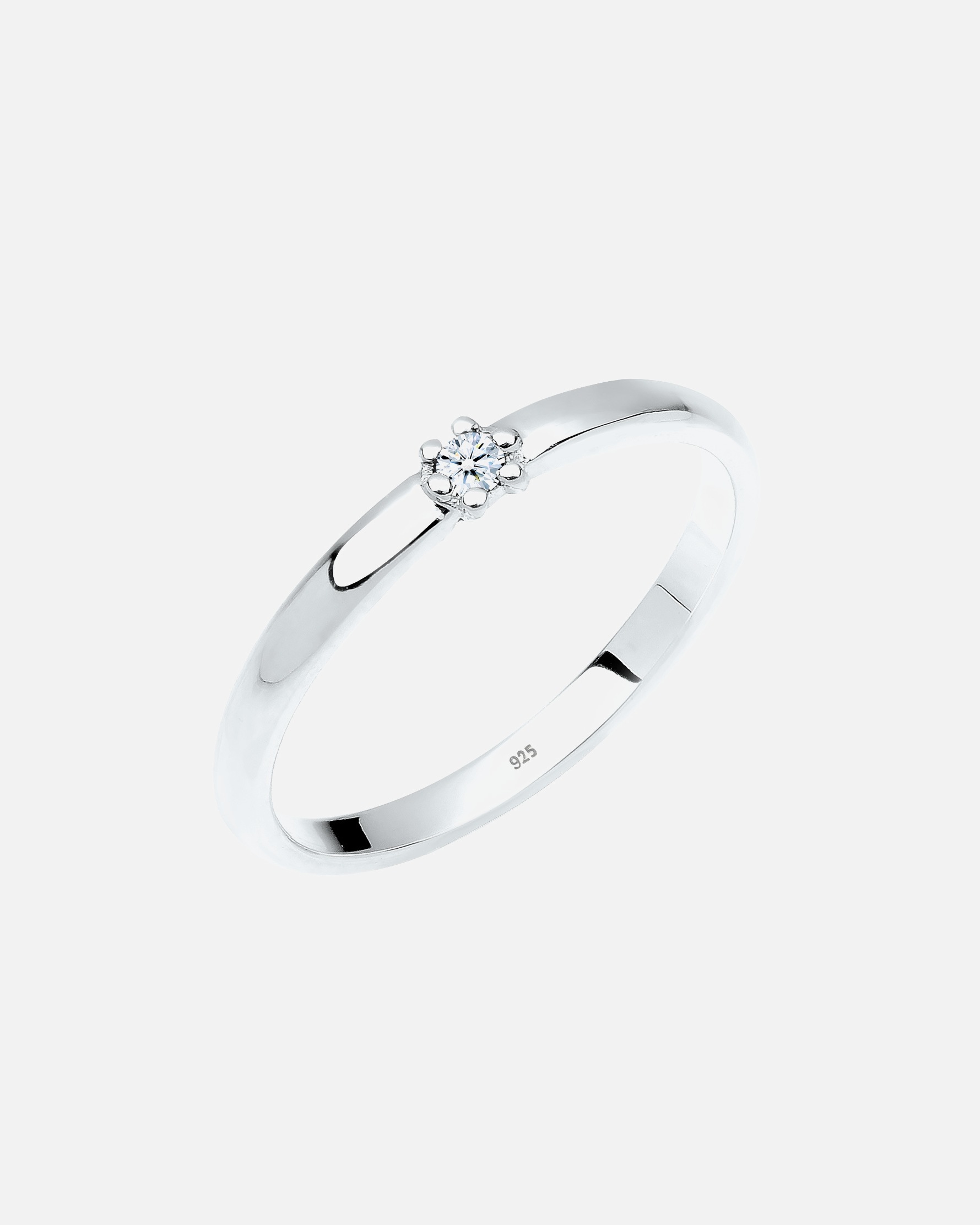 Ring für Weiblich Elli DIAMONDS Verlobungsring Diamant 0.03 ct. 925 Silber 54