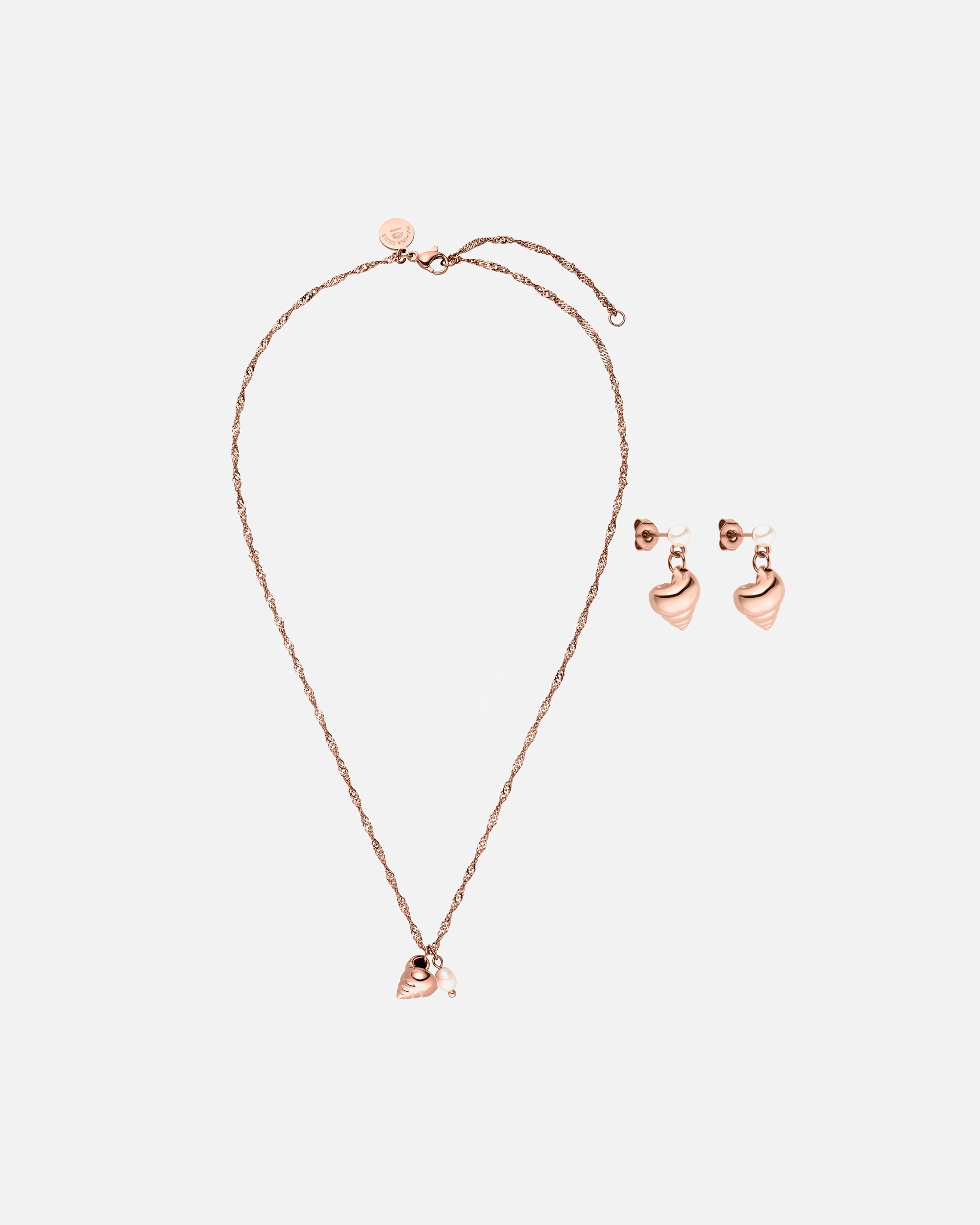 Schmuckset für Weiblich Purelei Mahina Club Seashore Schmuckset 100% Edelstahl Roségold