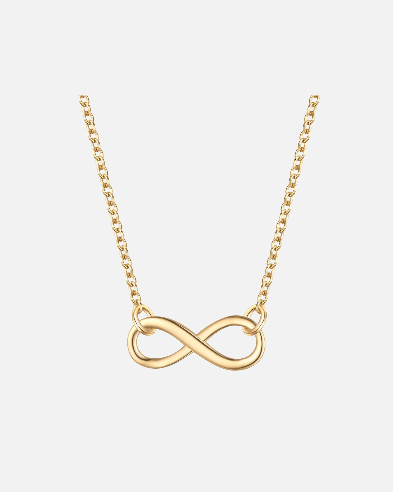 Halskette für Weiblich Glanzstücke München Halskette Infinity aus Sterling Silber in gelbgold 40,0 cm Basiskette + 5,0 cm Verlängerung