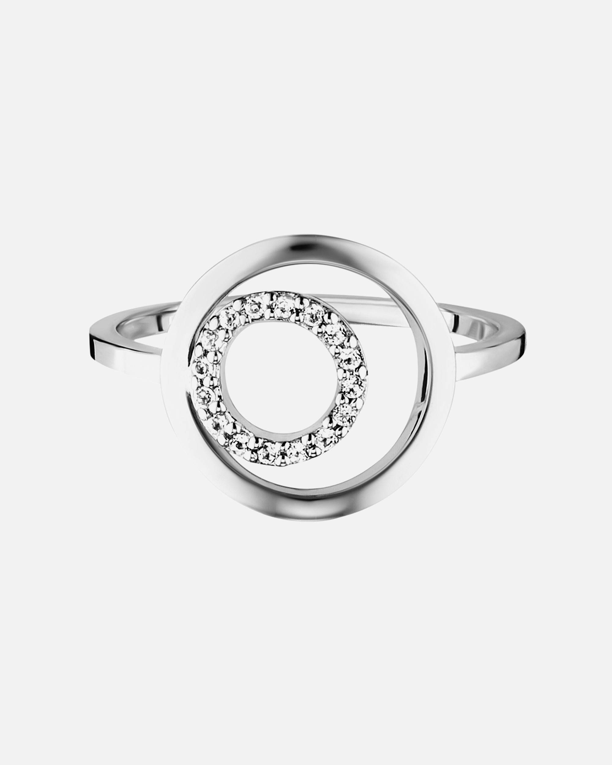 Ring für Weiblich caï Ring 925/- Sterling Silber Weißtopas weiß 0,08ct. 054 (17,2)