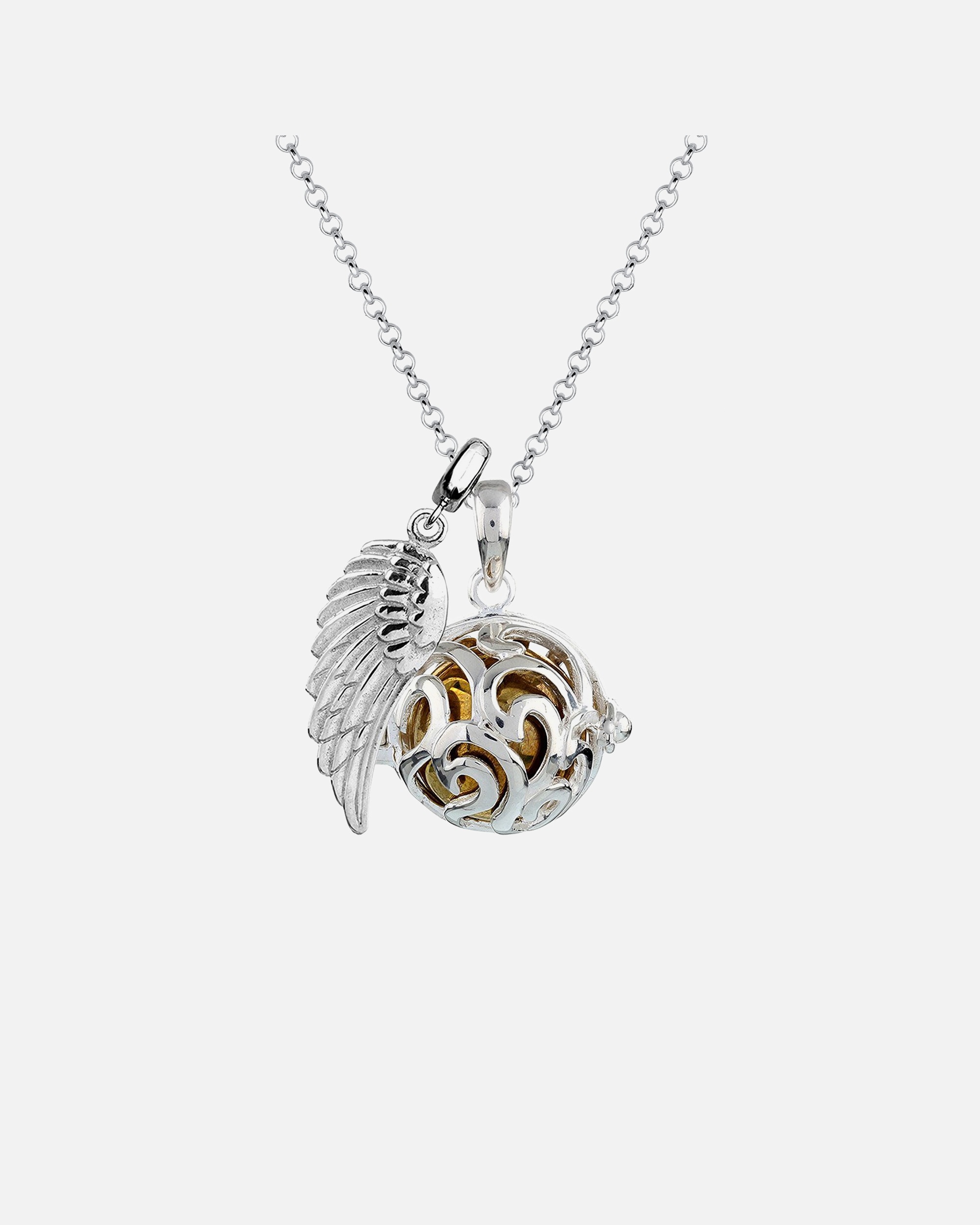 Halskette für Weiblich Nenalina Flügel Ornament Engelsflüsterer (17 mm) 925 Silber 1 Stück