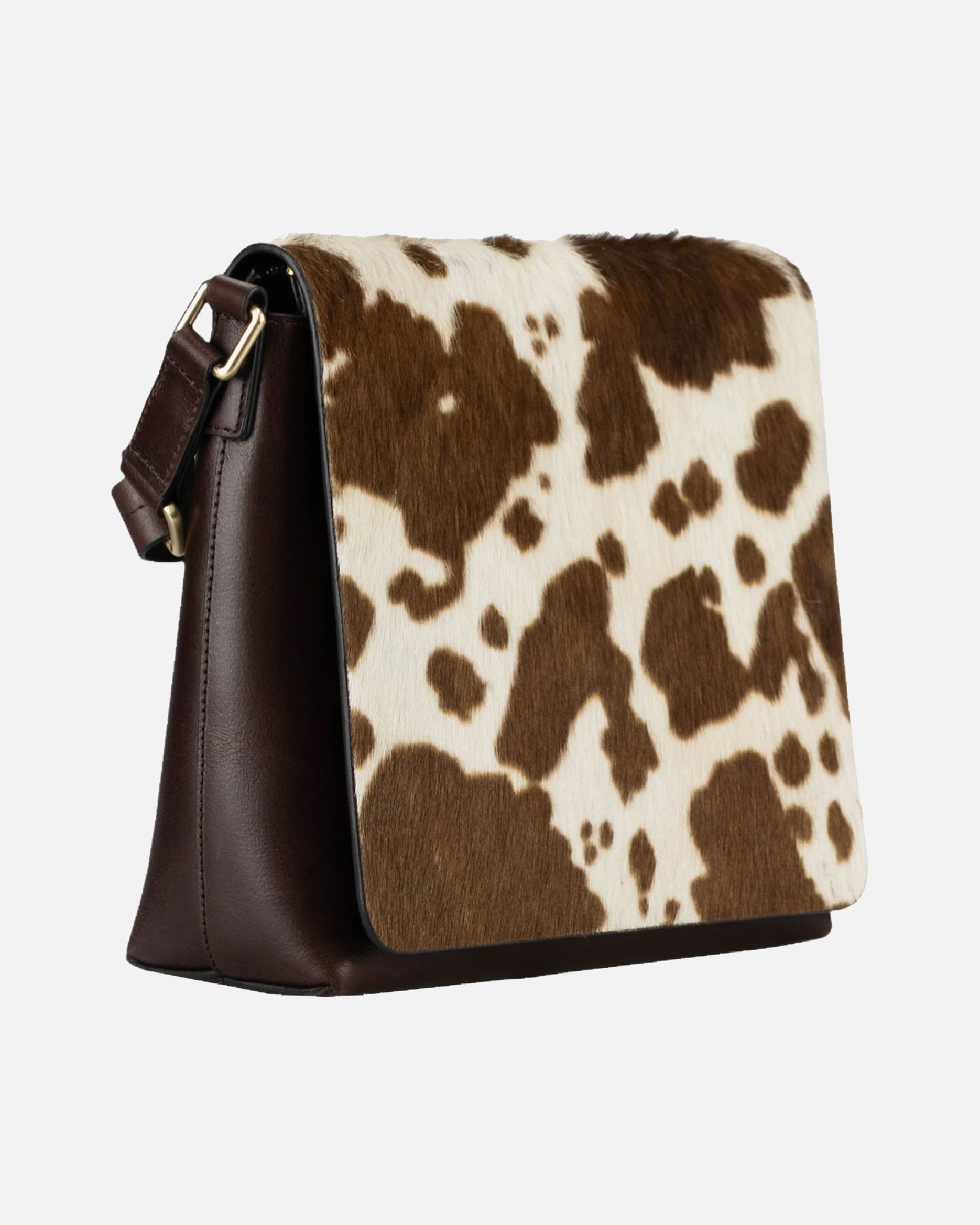 Rucksack für Weiblich Jost Bodybag Furry Cow Shoulder Bag M Brown