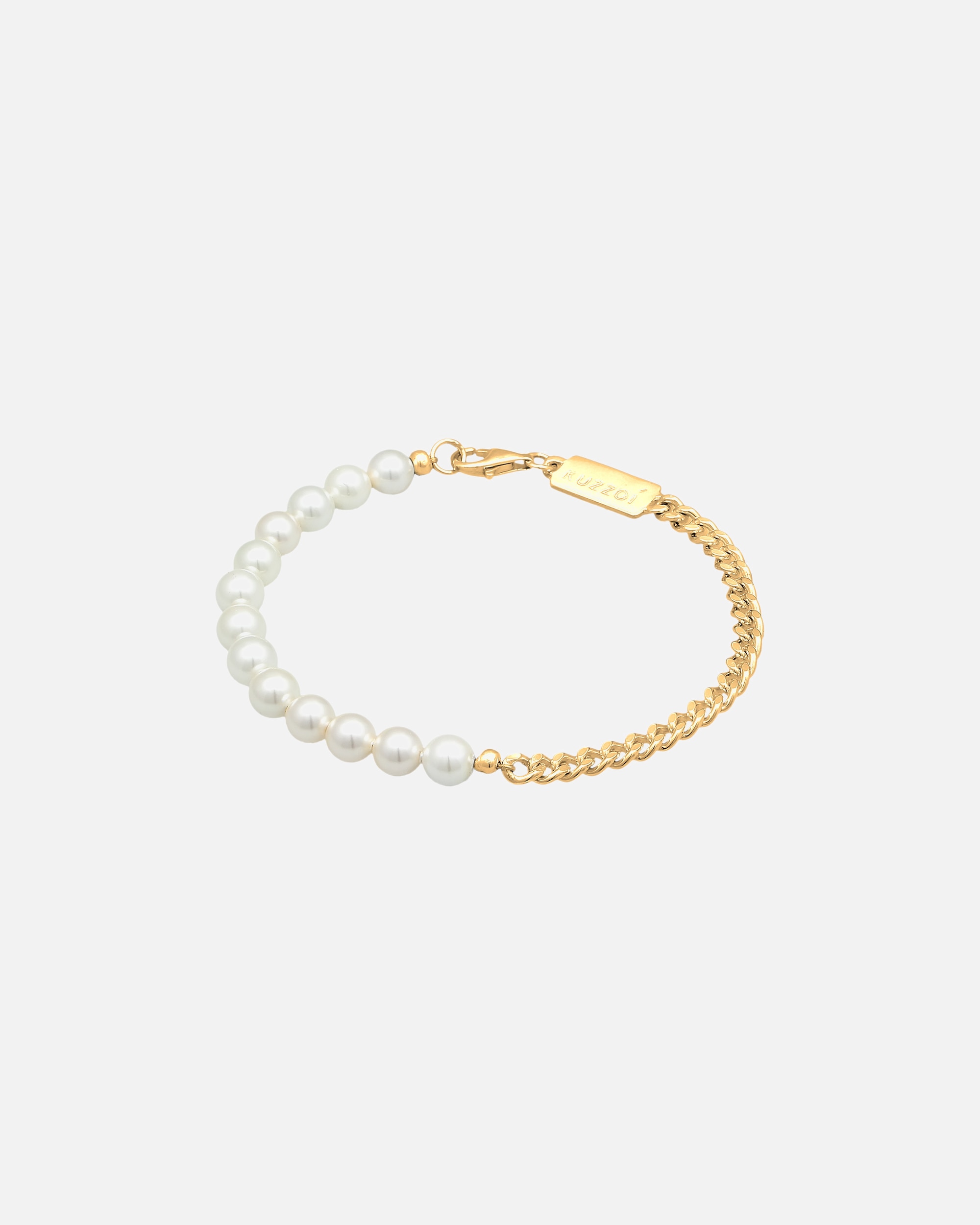 Armband für Männlich KUZZOI Männer Panzerkette Massiv Perlen 925 Silber 1 Stück