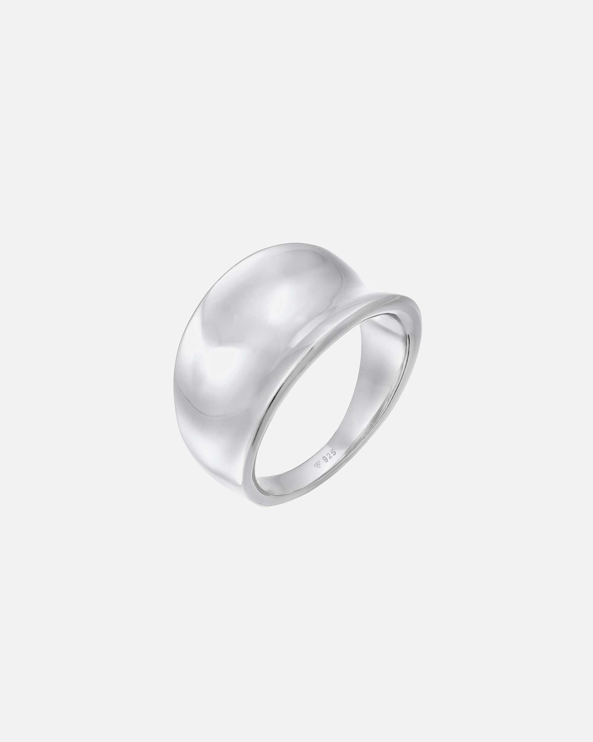 Ring für Weiblich Elli Basic Schick Oval 925 Silber 56