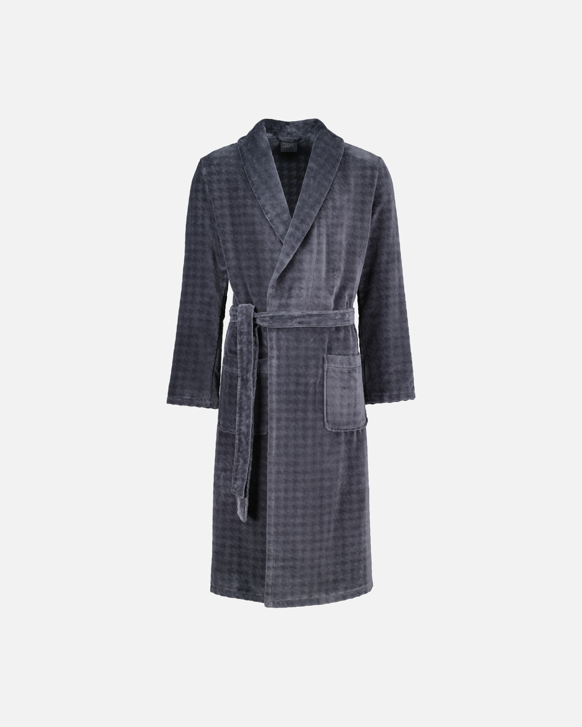 Bademantel für Männlich Cawö Cawö Bademäntel Herren Schalkragen Luxury Home 1716 anthrazit - 774 M