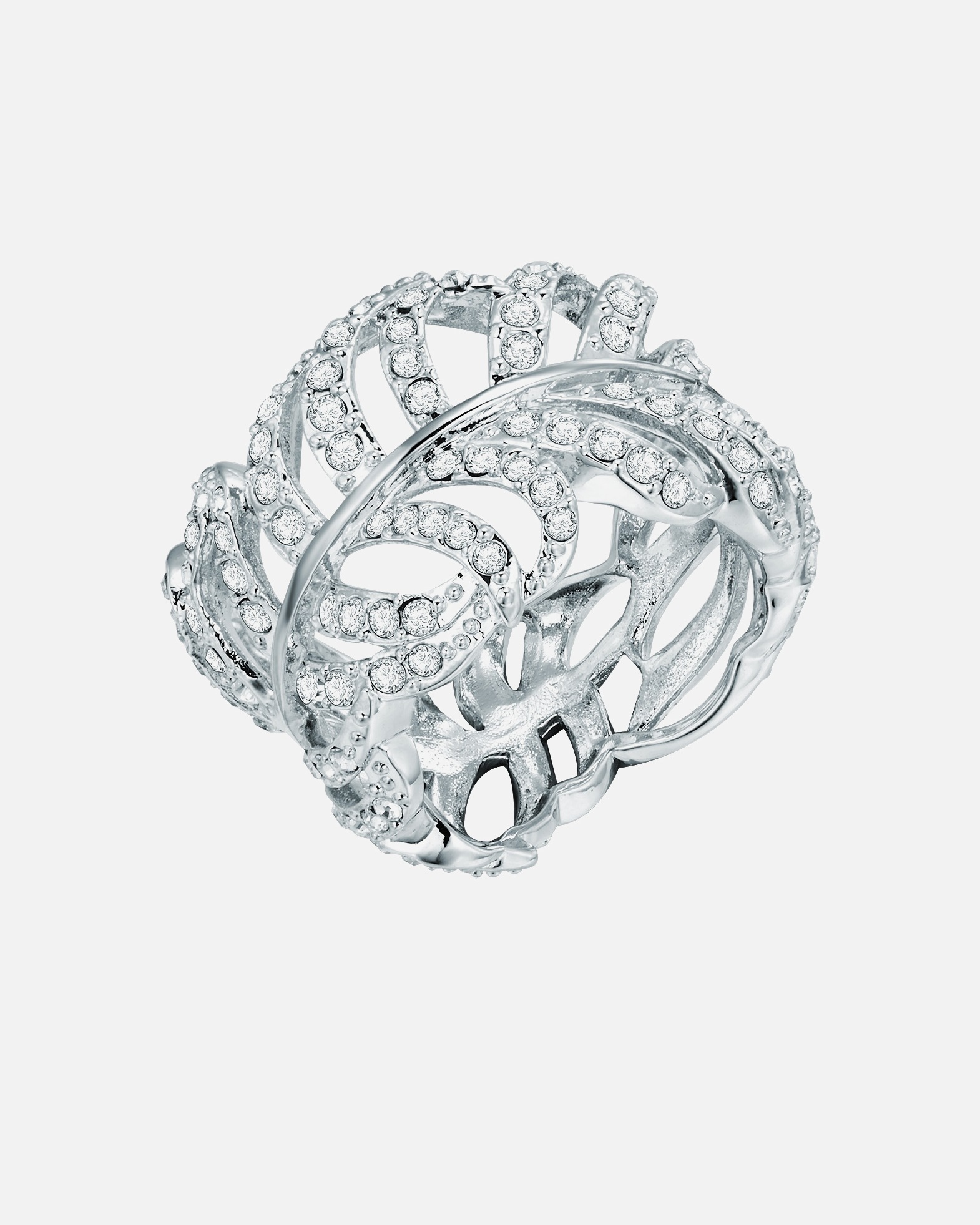 Ring für Weiblich Lulu & Jane Ring Metall-Legierung verziert mit Kristallen von Swarovski® in Silber 56