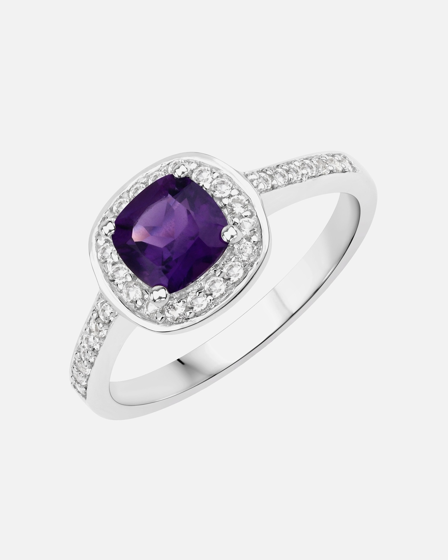 Ring für Weiblich Rafaela Donata Ring Sterling Silber Amethyst in Silber 50