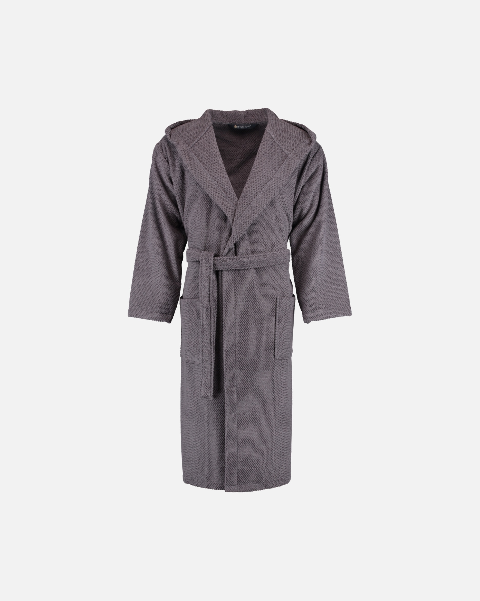 Bademantel für Unisex Rhomtuft Rhomtuft Bademäntel unisex Kapuze Baronesse zinn - 02 M