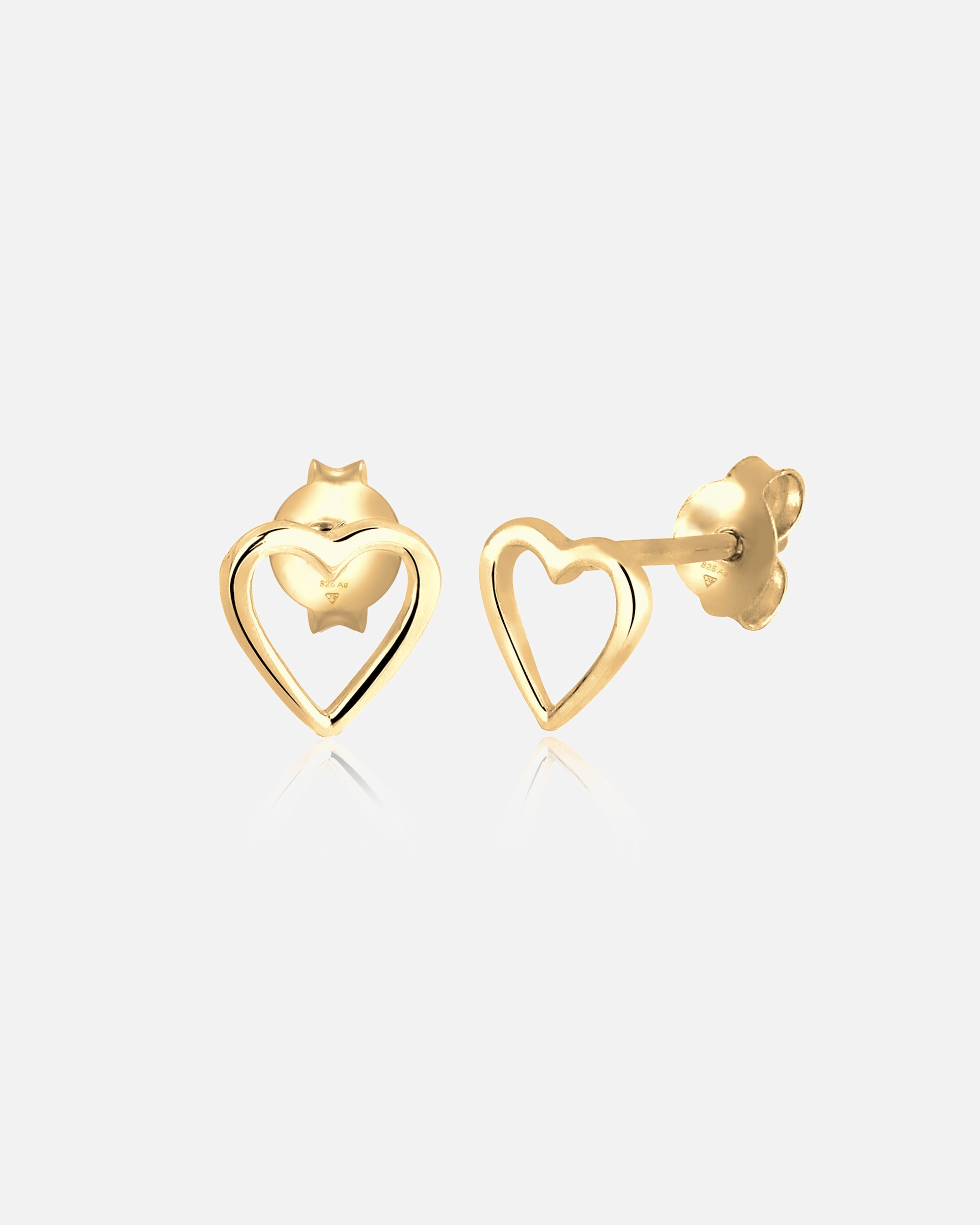 Ohrringe für Weiblich Elli Herz Basic Liebe Filigran Hochwertig 925 Silber 1 Stück