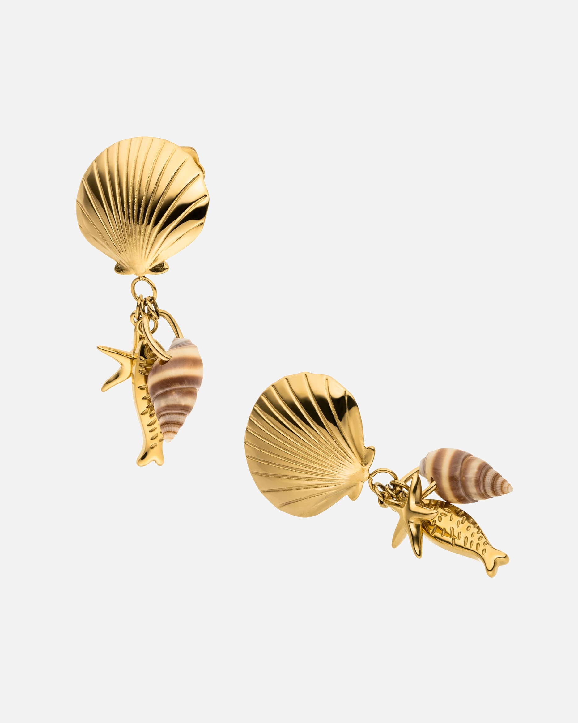 Ohrringe für Unisex Purelei Ocean Crush Ohrringe 100% Edelstahl Gold