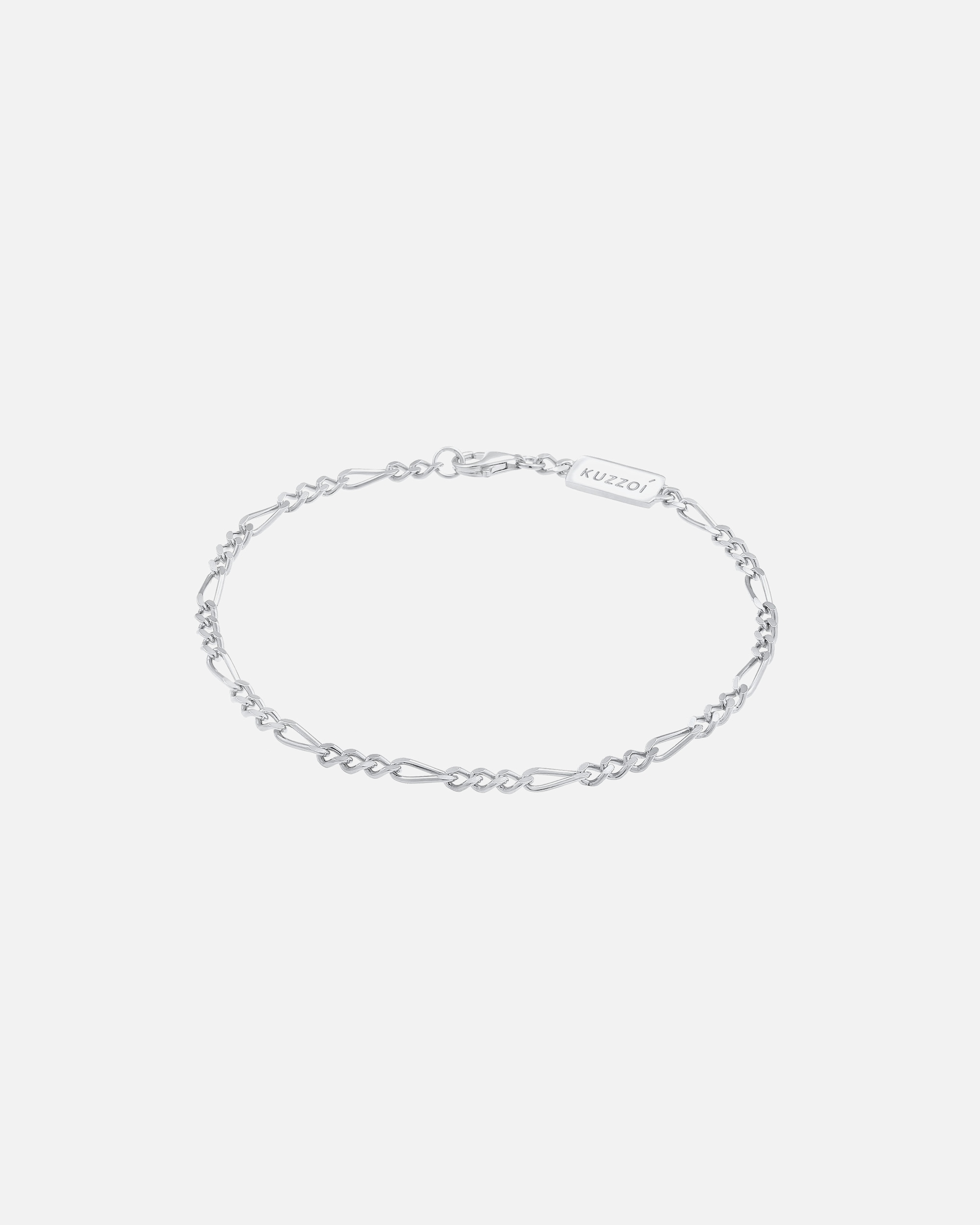 Armband für Männlich KUZZOI Figarokette Massiv Basic Must-Have Cool 925 Silber 1 Stück