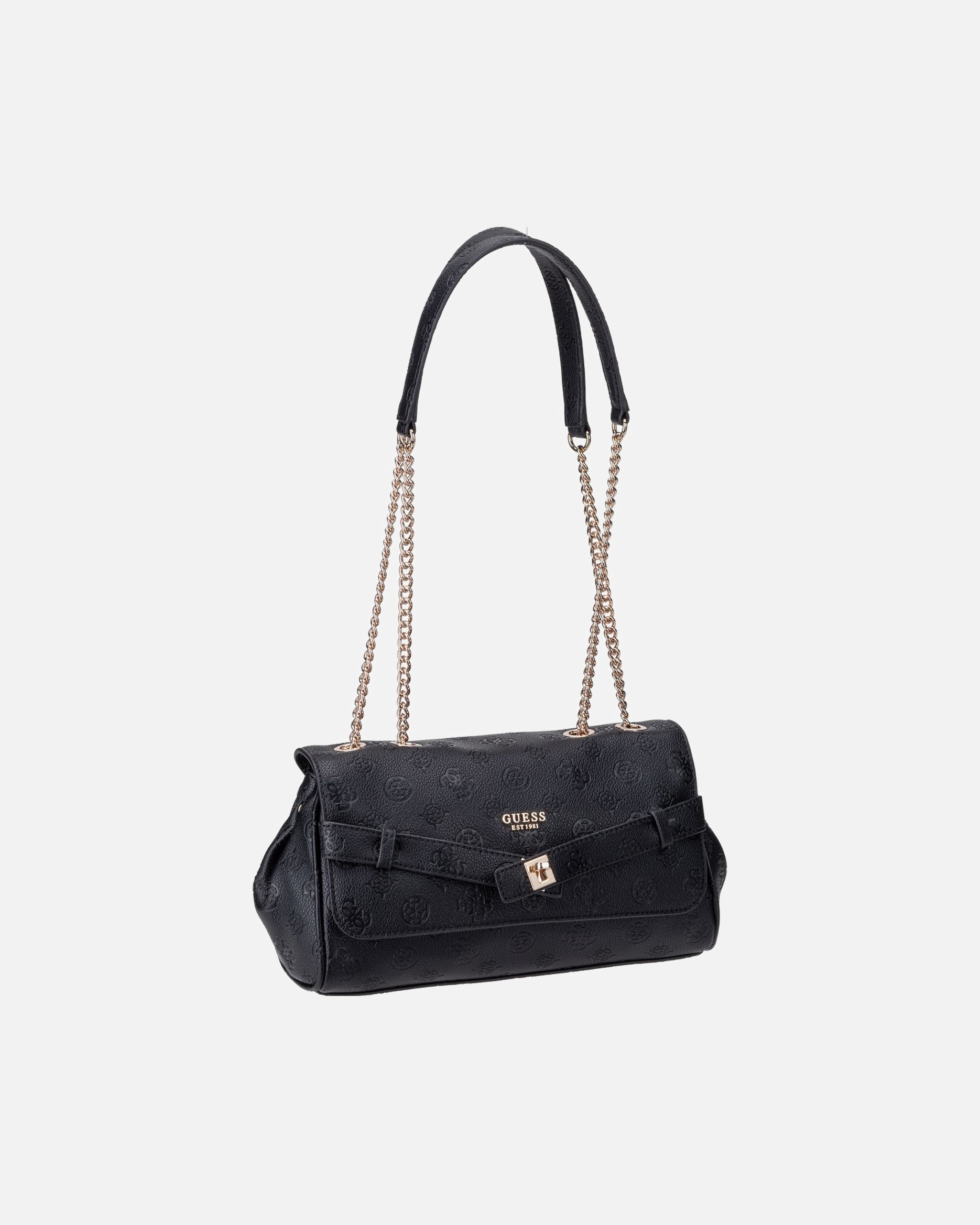 Rucksack für Weiblich GUESS Handtasche Ella Logo Convertible Flap Black Logo