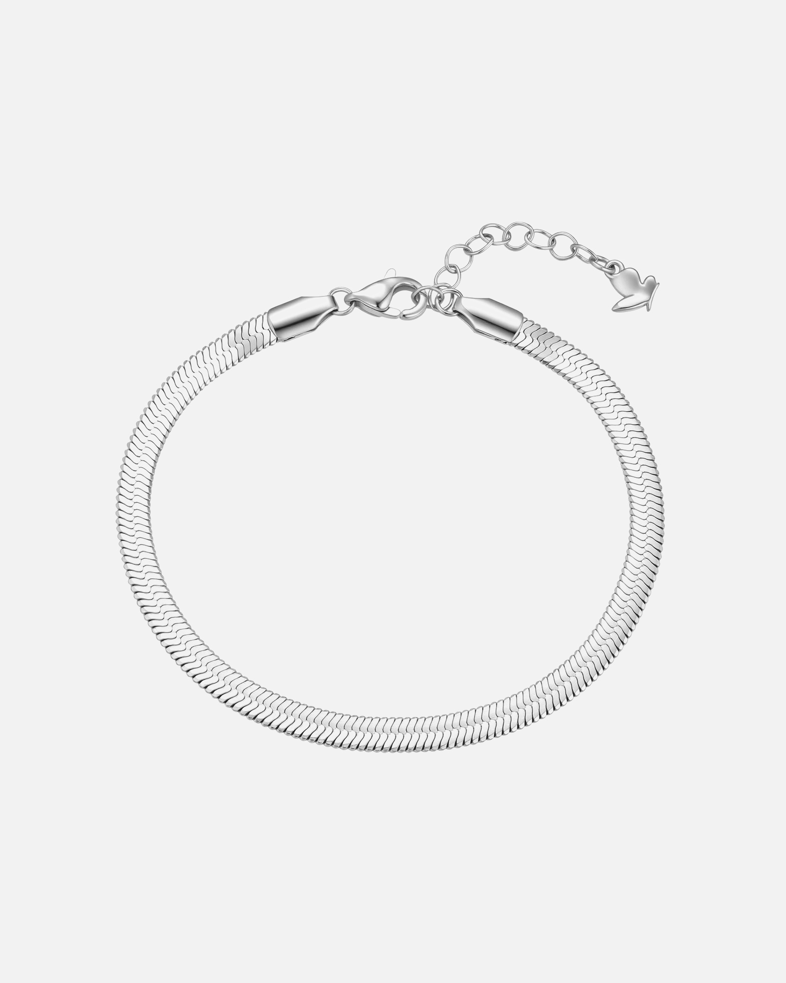 Armband für Weiblich Armband aus Edelstahl in Silber 17,0 cm Basislänge + 3,0 cm Verlängerung