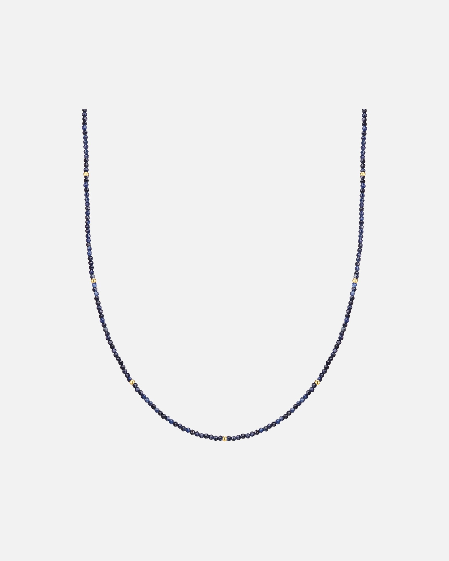 Halskette für Weiblich Glanzstücke München Halskette aus Edelstahl in Gelbgold mit Saphir 40,0 cm Basiskette + 5,0 cm Verlängerun