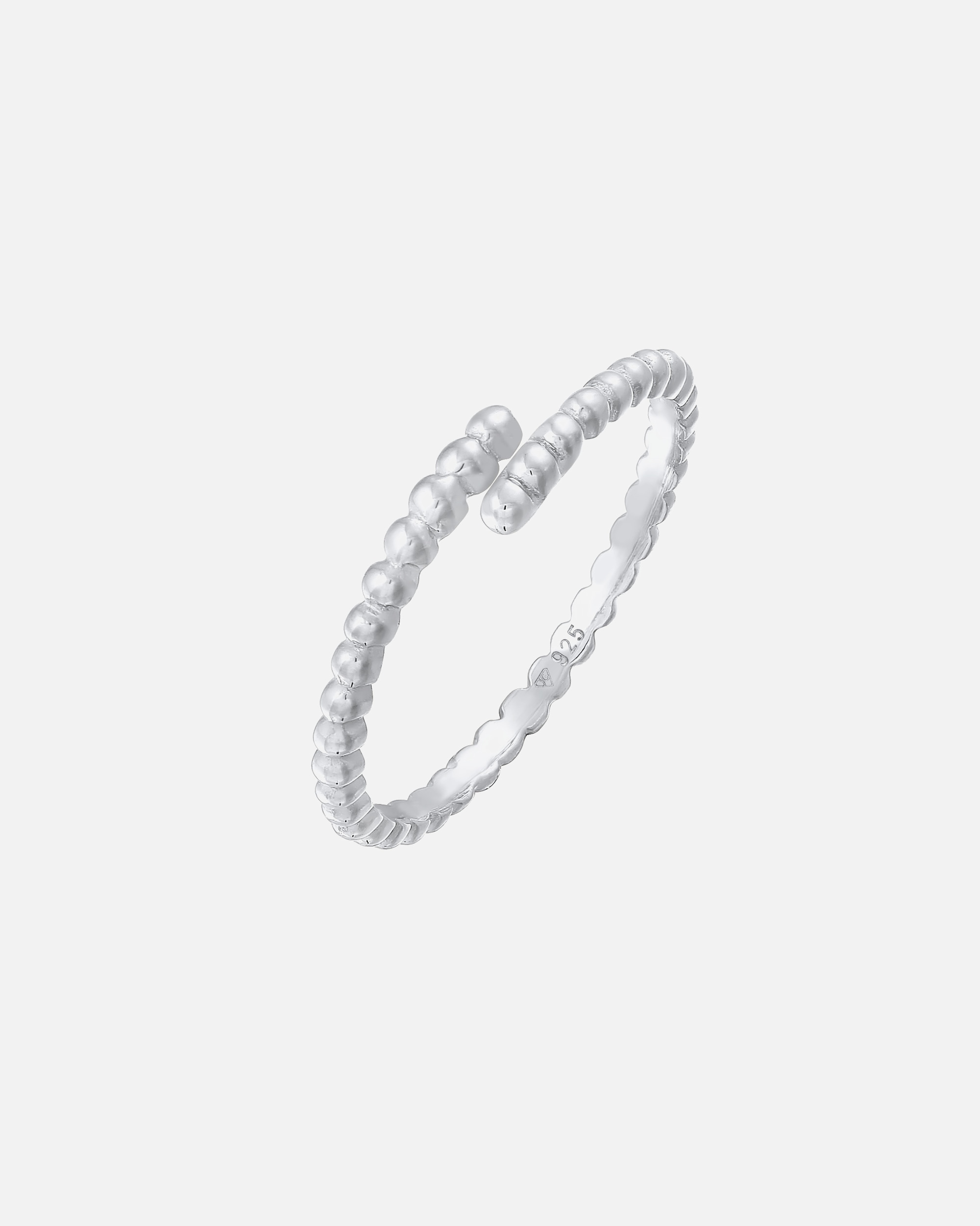 Ring für Weiblich Elli Kugel Design Offen Verstellbar 925 Ring Silber