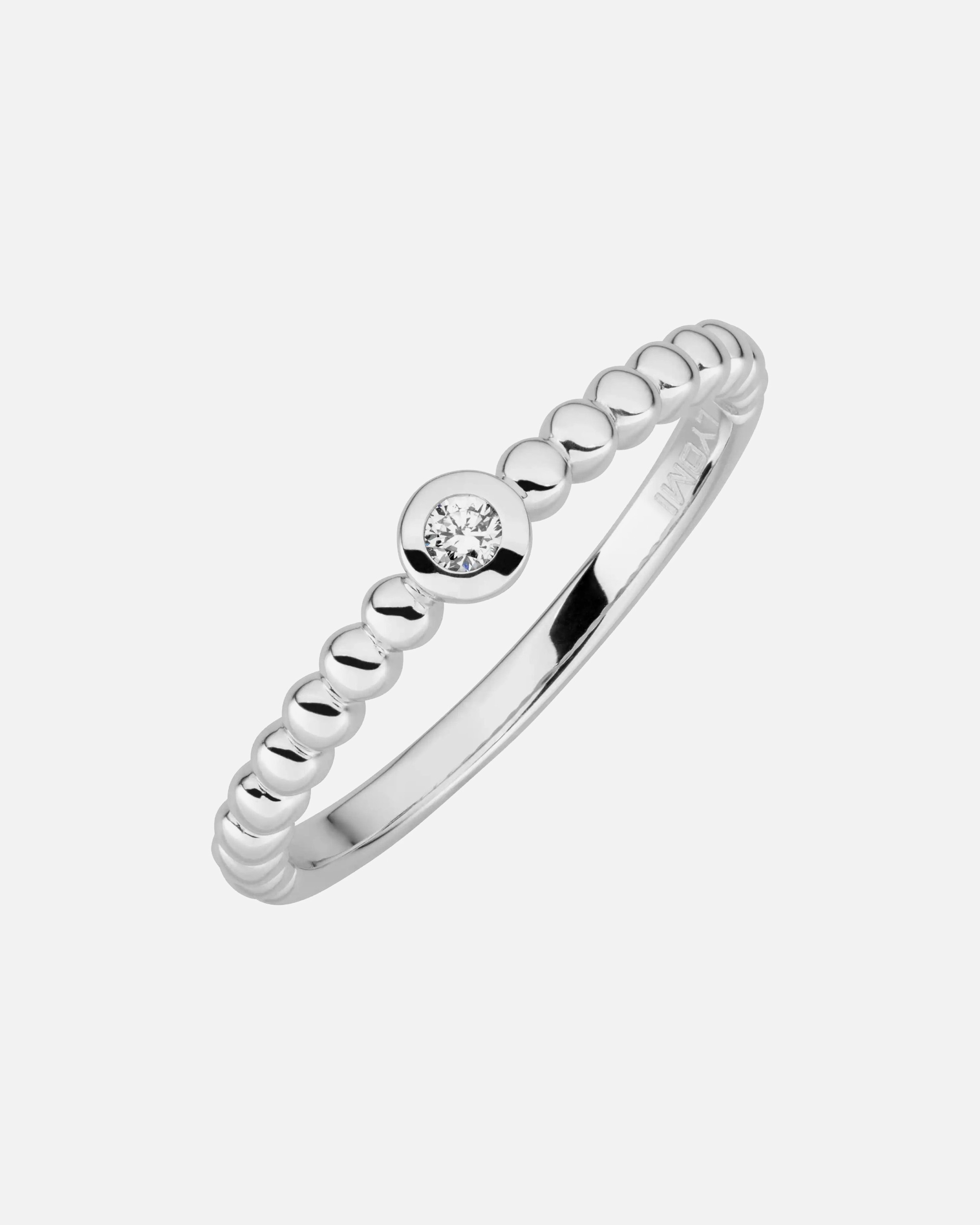 Ring für Weiblich Lyomi Default Brand Line Ring 585/- Gold Diamant Lab Grown weiß 0,04ct. 050 (15,9)
