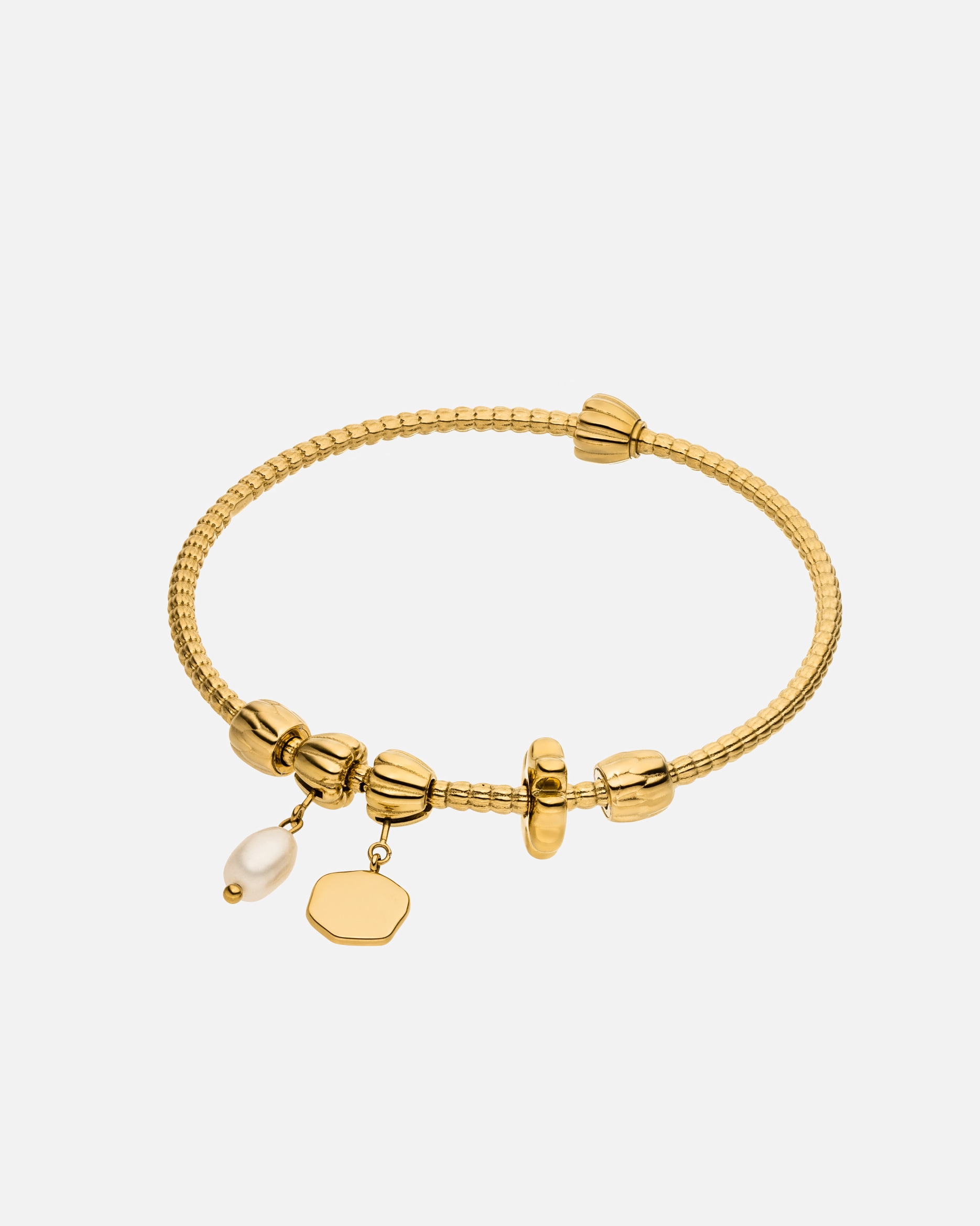 Armband für Unisex Purelei LEI Pearl M-L Armreif-Set 100% Edelstahl Gold