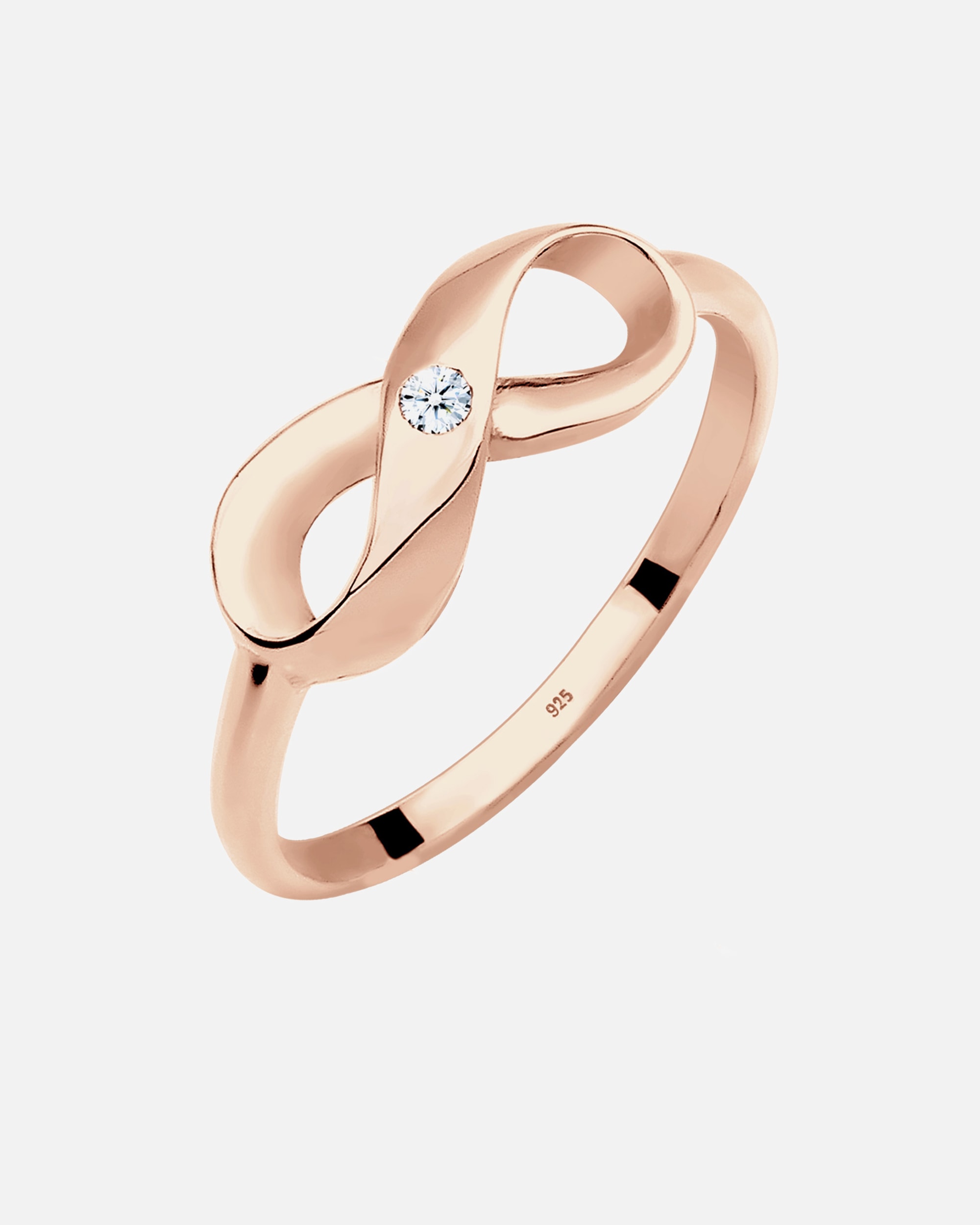 Ring für Weiblich Elli DIAMONDS Infinity Unendlich Diamant 0.03 ct. 925 Silber 56