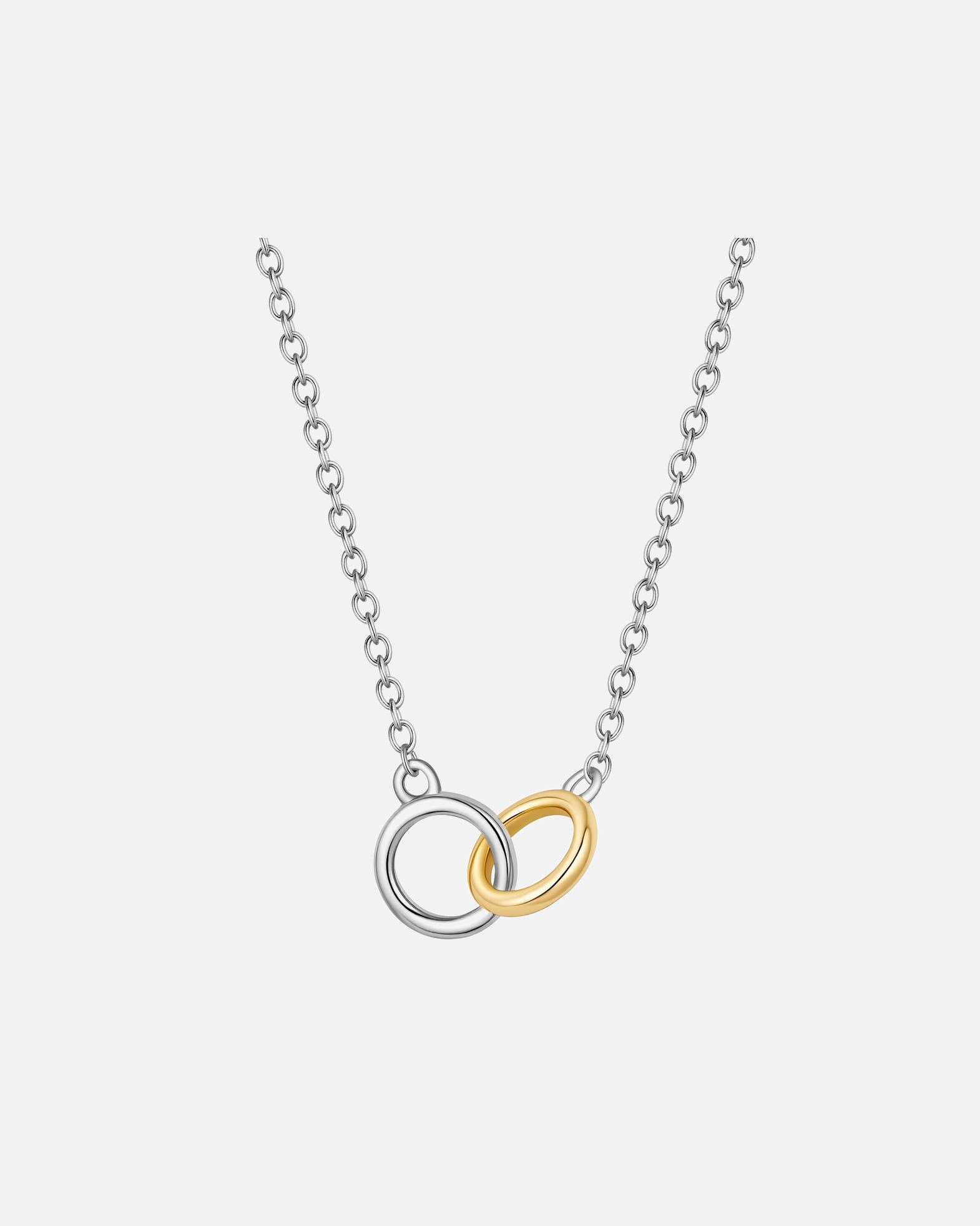 Halskette für Weiblich Glanzstücke München Halskette aus Sterling Silber in silber/gelbgold 40,0 cm Basiskette + 5,0 cm Verlängerung