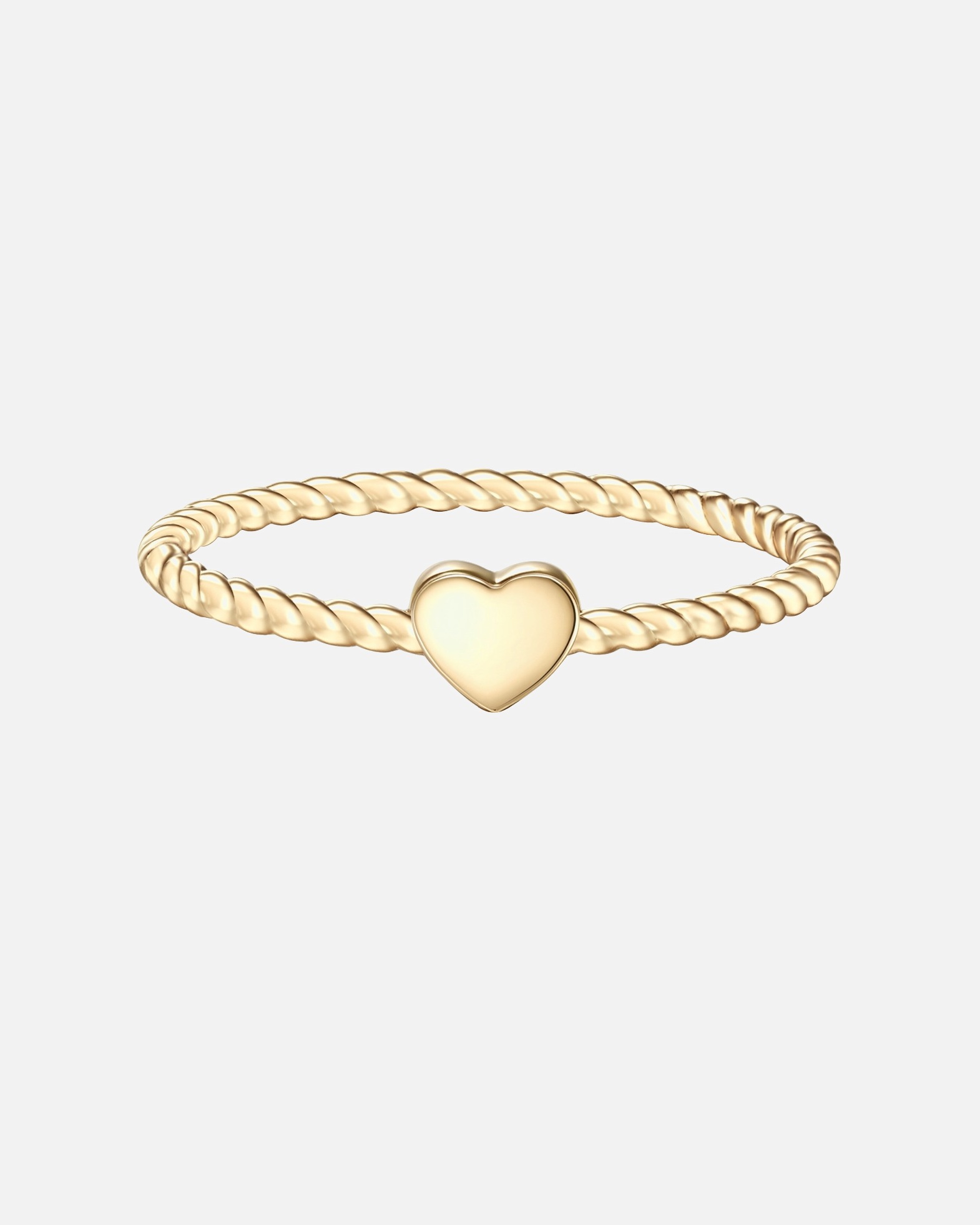 Ring für Weiblich Glanzstücke München Ring Herz aus Sterling Silber in gelbgold 50