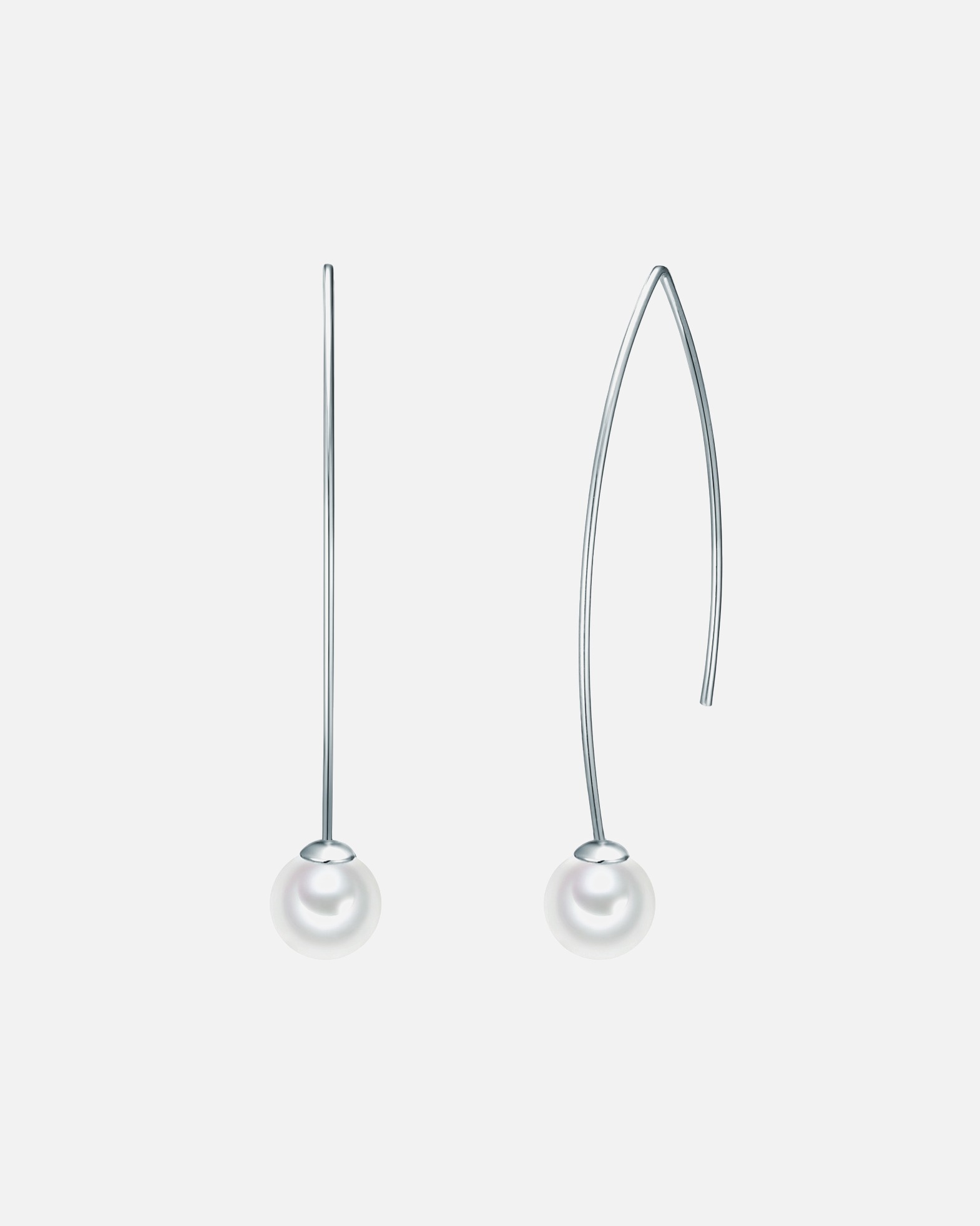 Ohrringe für Weiblich Lulu & Jane Perlen-Ohrhänger Messing Muschelkernperle in Silber 1 Stück
