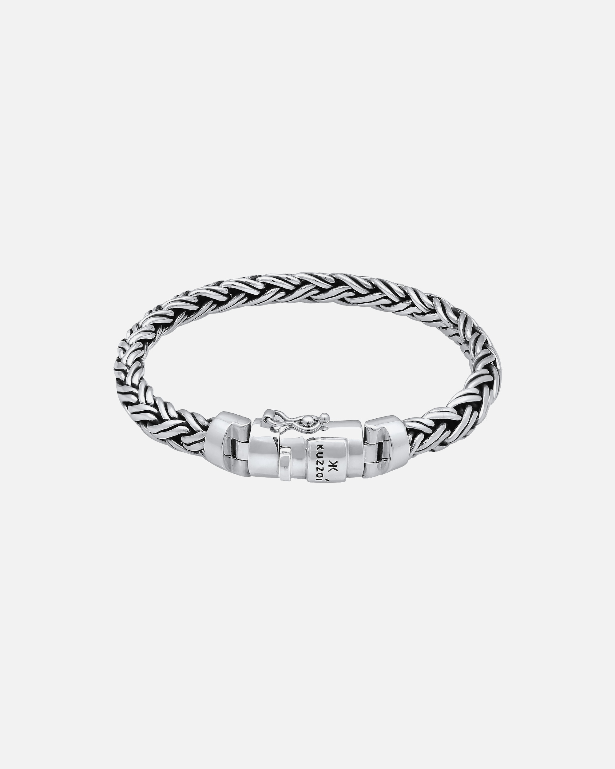 Armband für Männlich KUZZOI Herren Panzer Zopf Optik Königskette 925 Silber 1 Stück