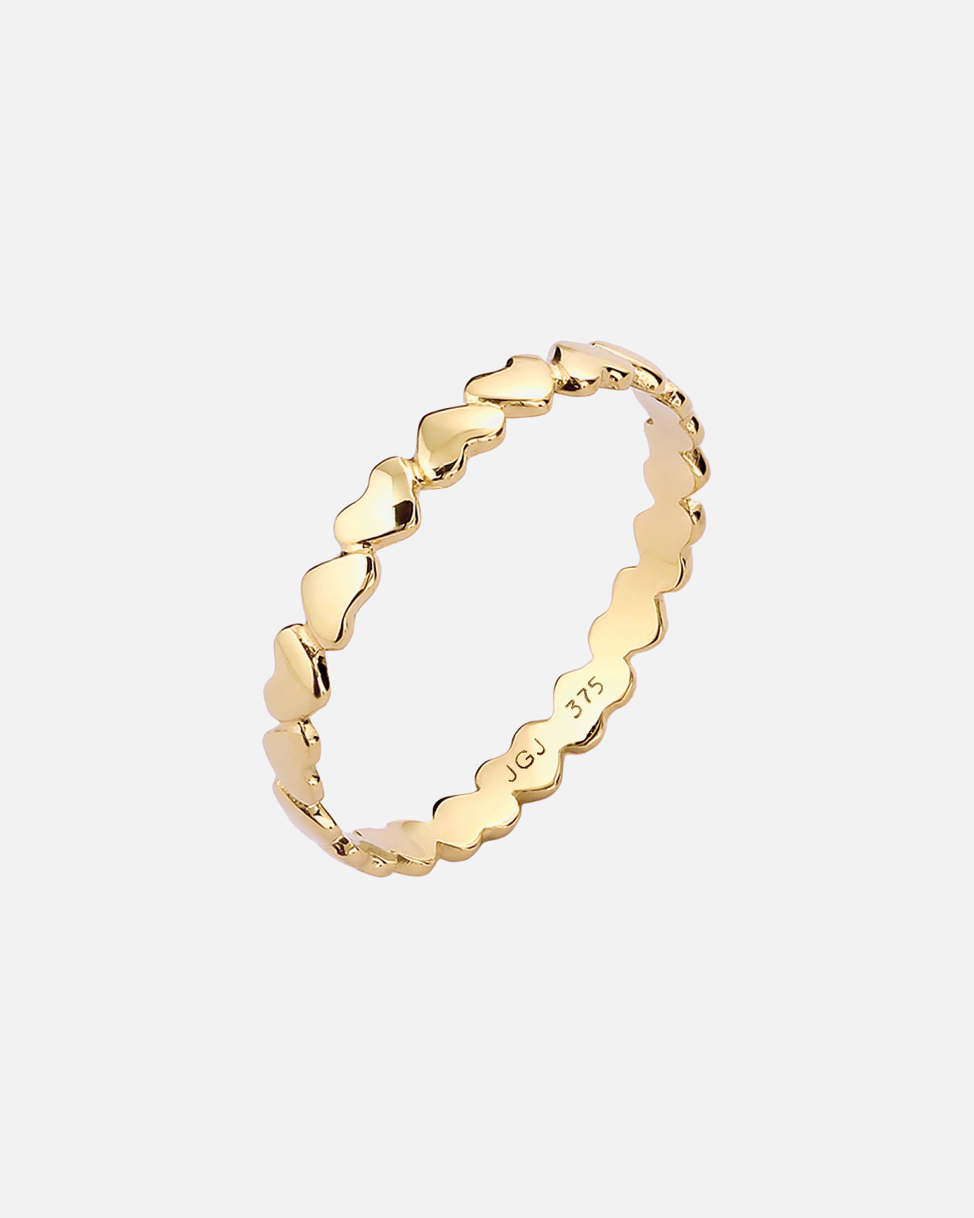 Ring für Weiblich Elli PREMIUM Herzen Liebe 375 Gelbgold 54