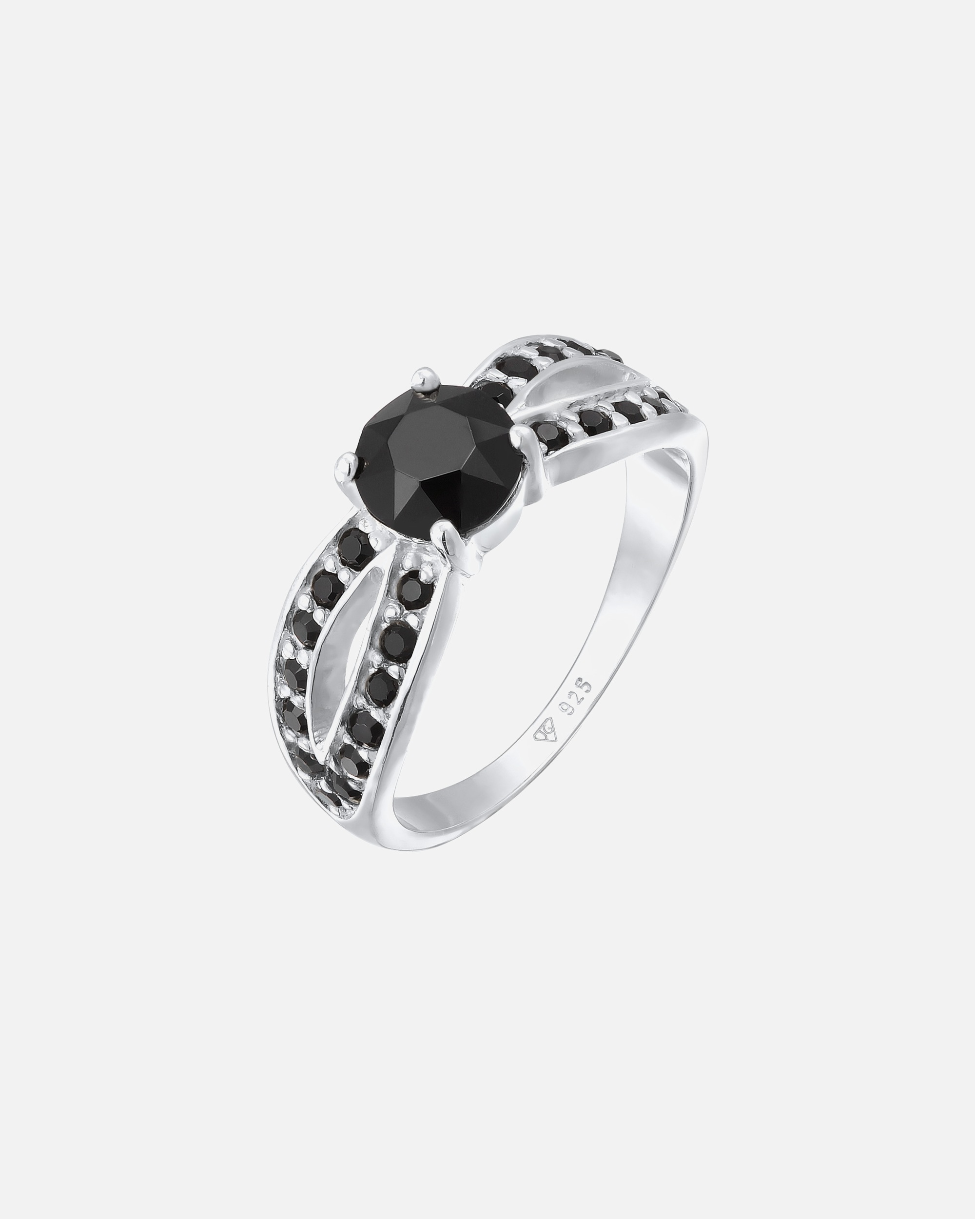 Ring für Weiblich Elli Solitär Glamourös 925 Silber, mit Kristallen von Swarovski® 58