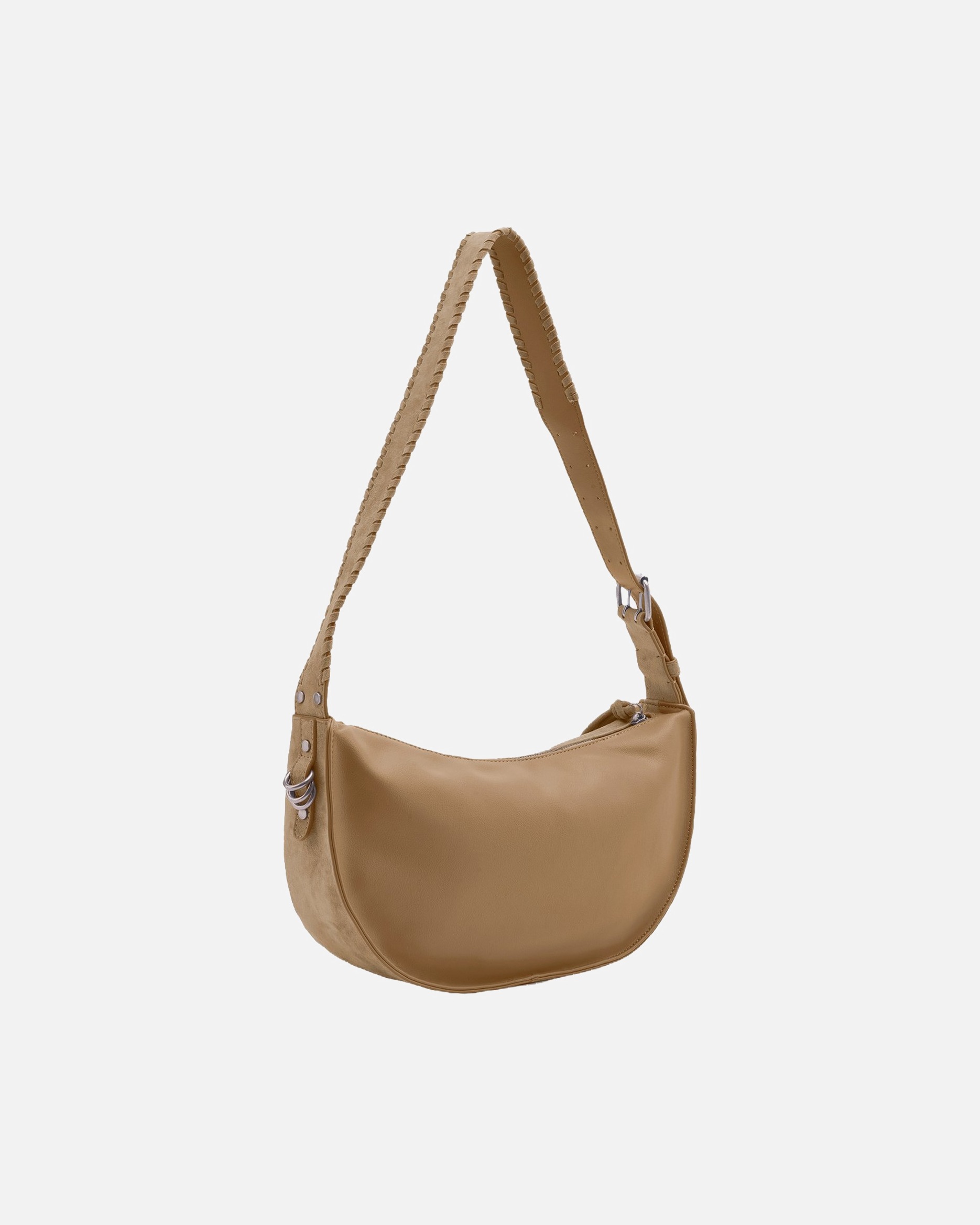 Handtasche für Weiblich FREDsBRUDER Handtasche Whipstitch Soul Hobo dark sand