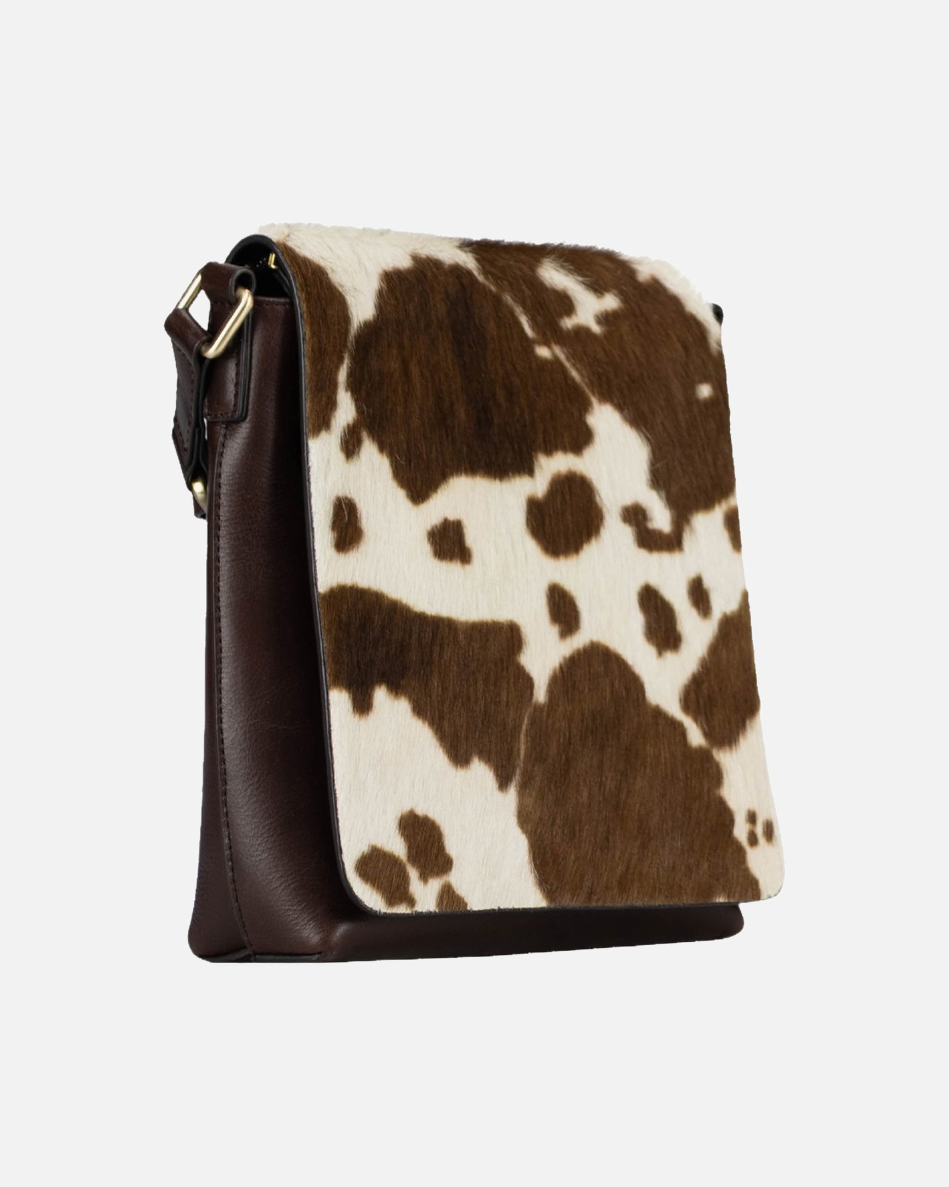 Handtasche für Unisex Jost Anderes Furry Cow Shoulder Bag S Brown